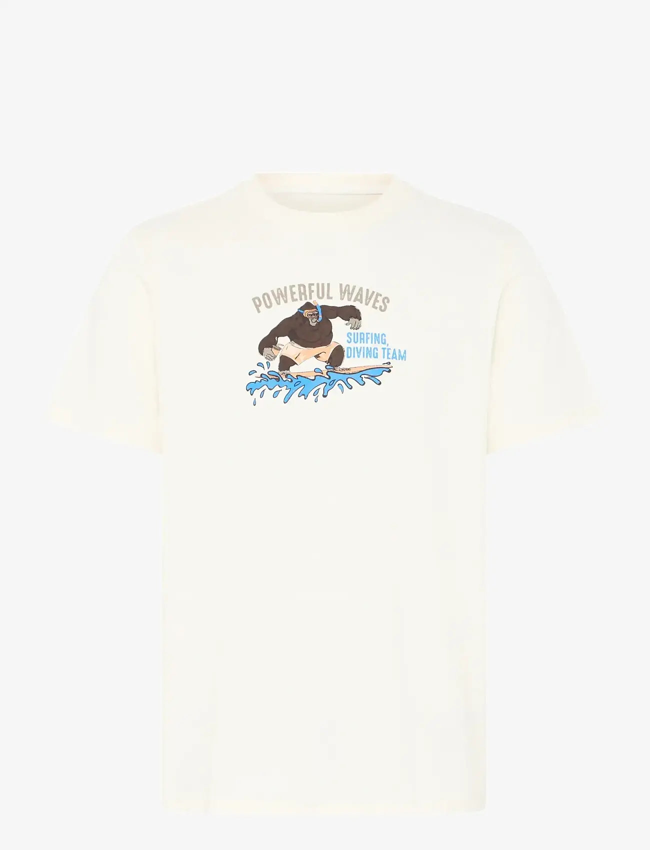 Blend - BHKARSTEN FUNNY S/S TEE - kortærmede t-shirts - gorilla vanilla ice - 1
