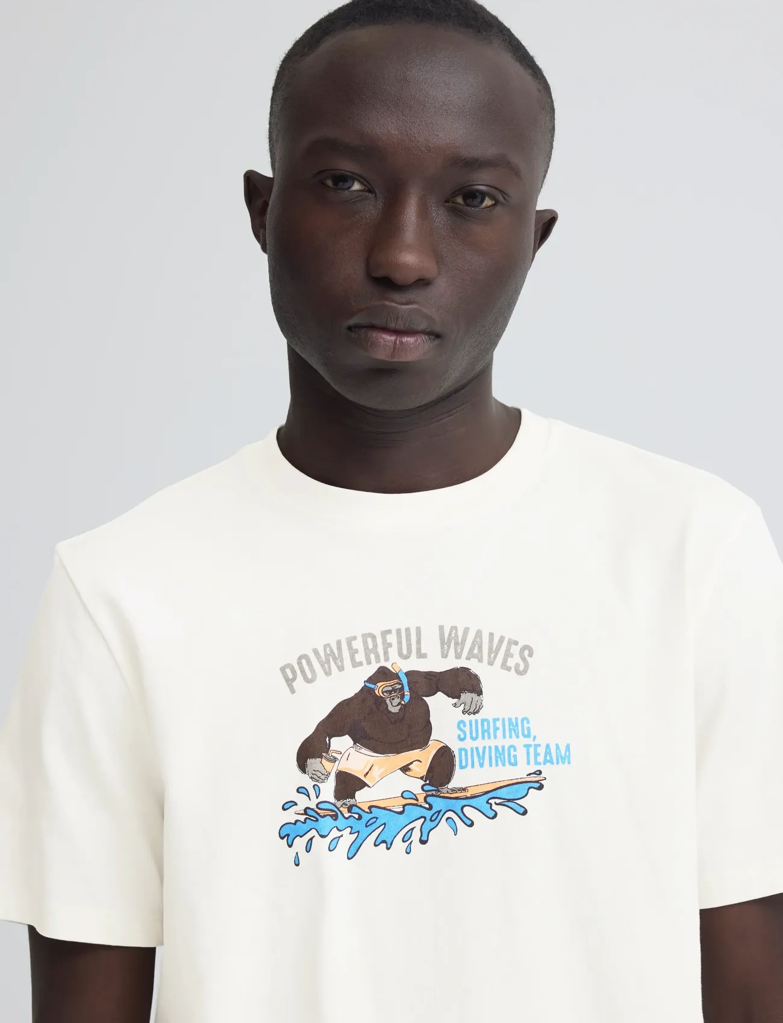 Blend - BHKARSTEN FUNNY S/S TEE - short-sleeved t-shirts - gorilla vanilla ice - 4