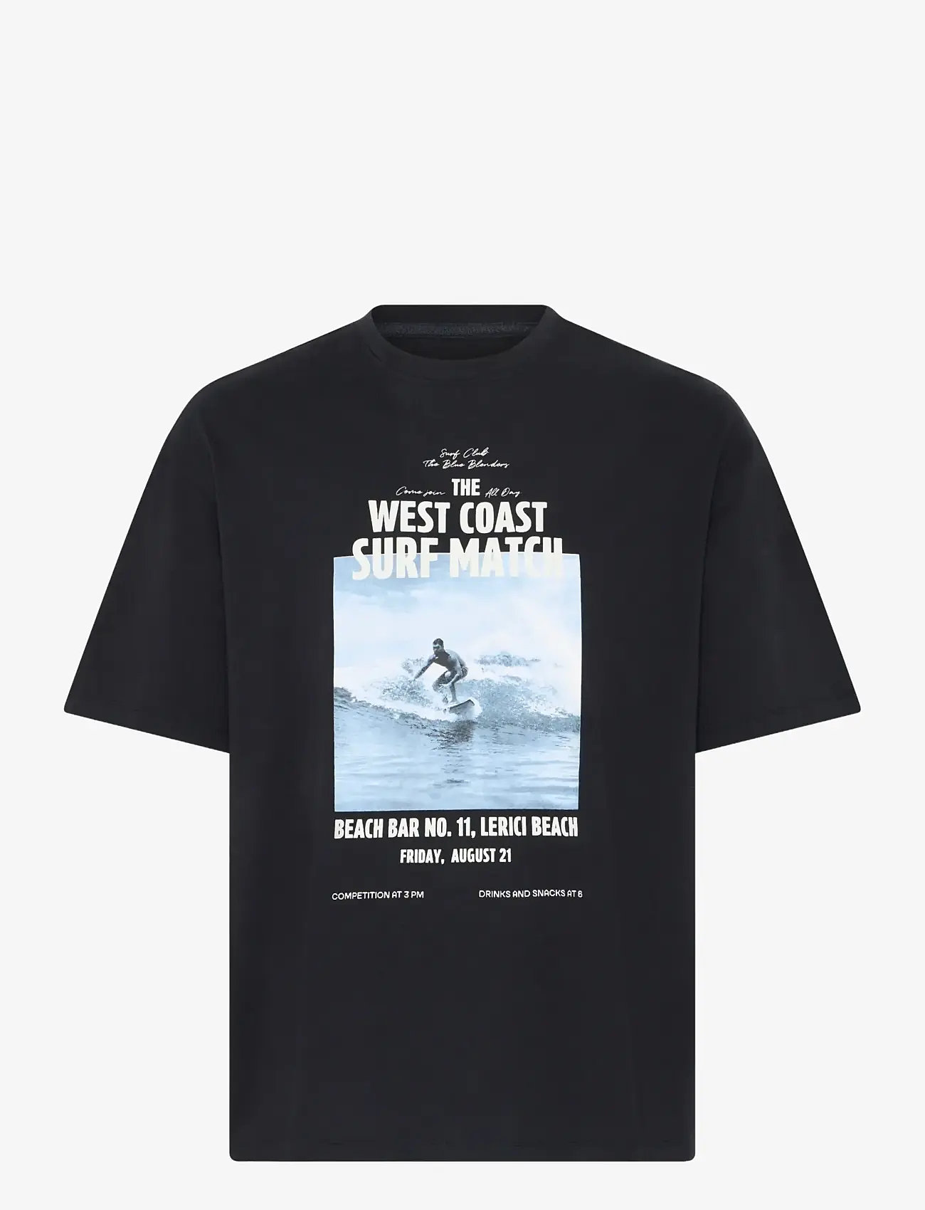 Blend - BHKYROS GRAPHIC S/S TEE - kortærmede t-shirts - black beauty - 1