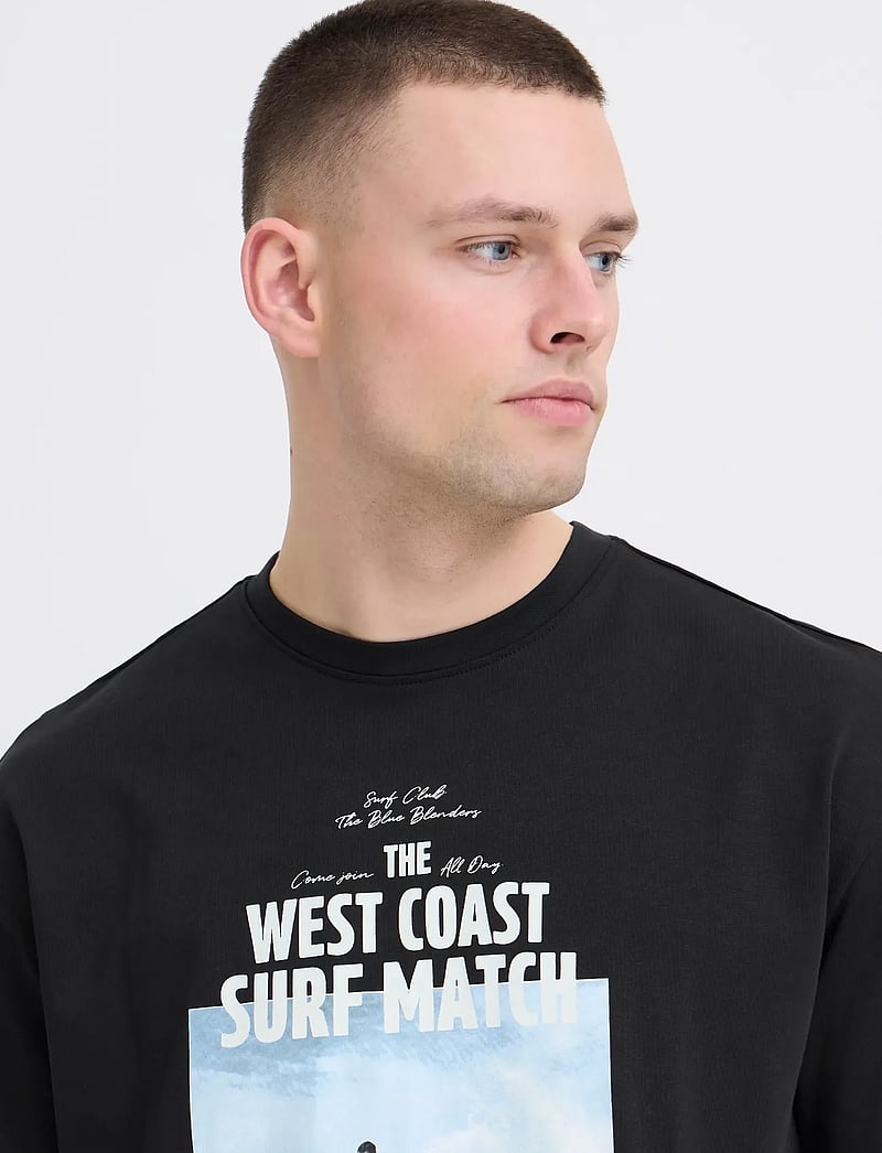 Blend - BHKYROS GRAPHIC S/S TEE - kurzärmelig - black beauty - 5