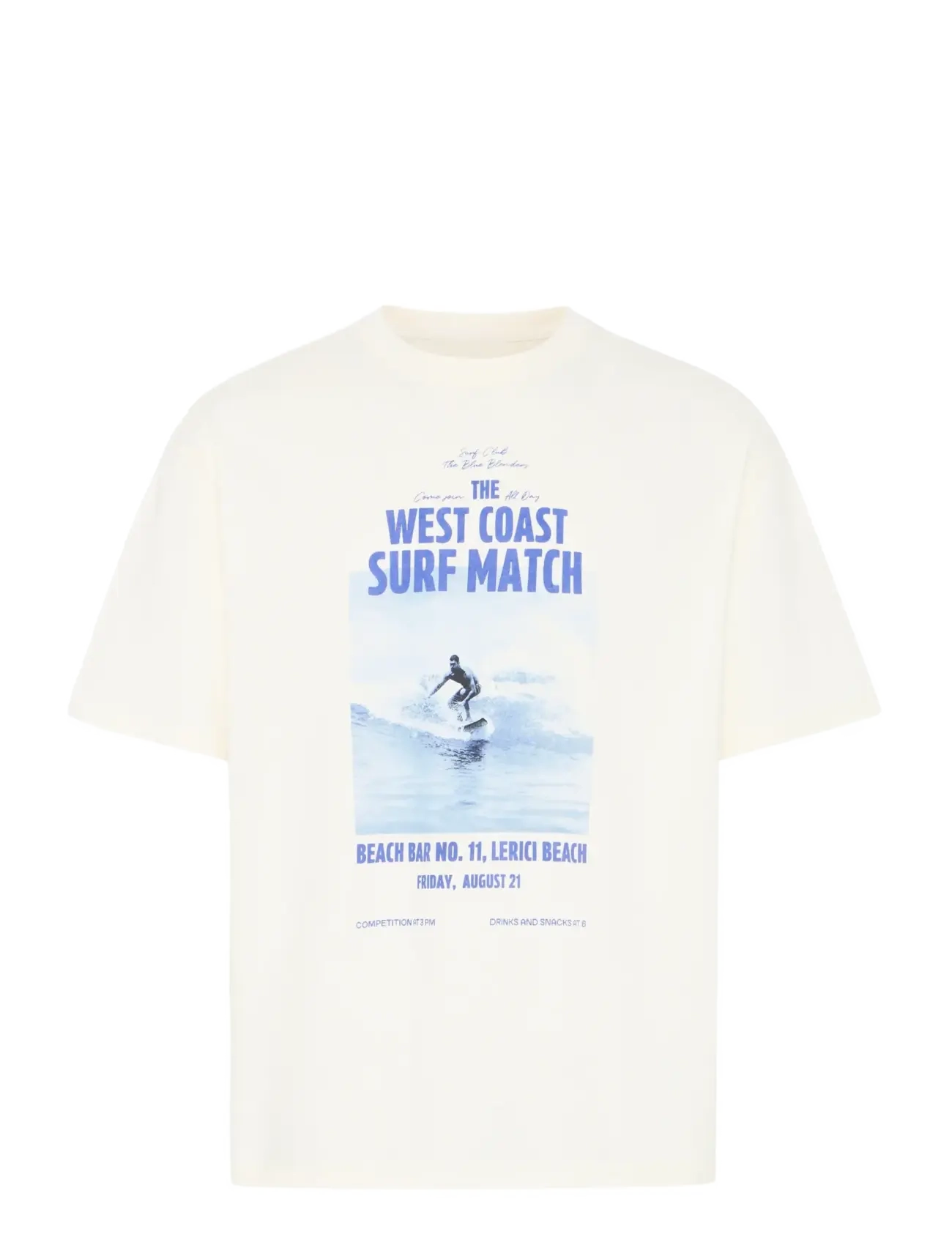 Blend BHKYROS GRAPHIC S/S TEE - T-särgid - VANILLA ICE / cream