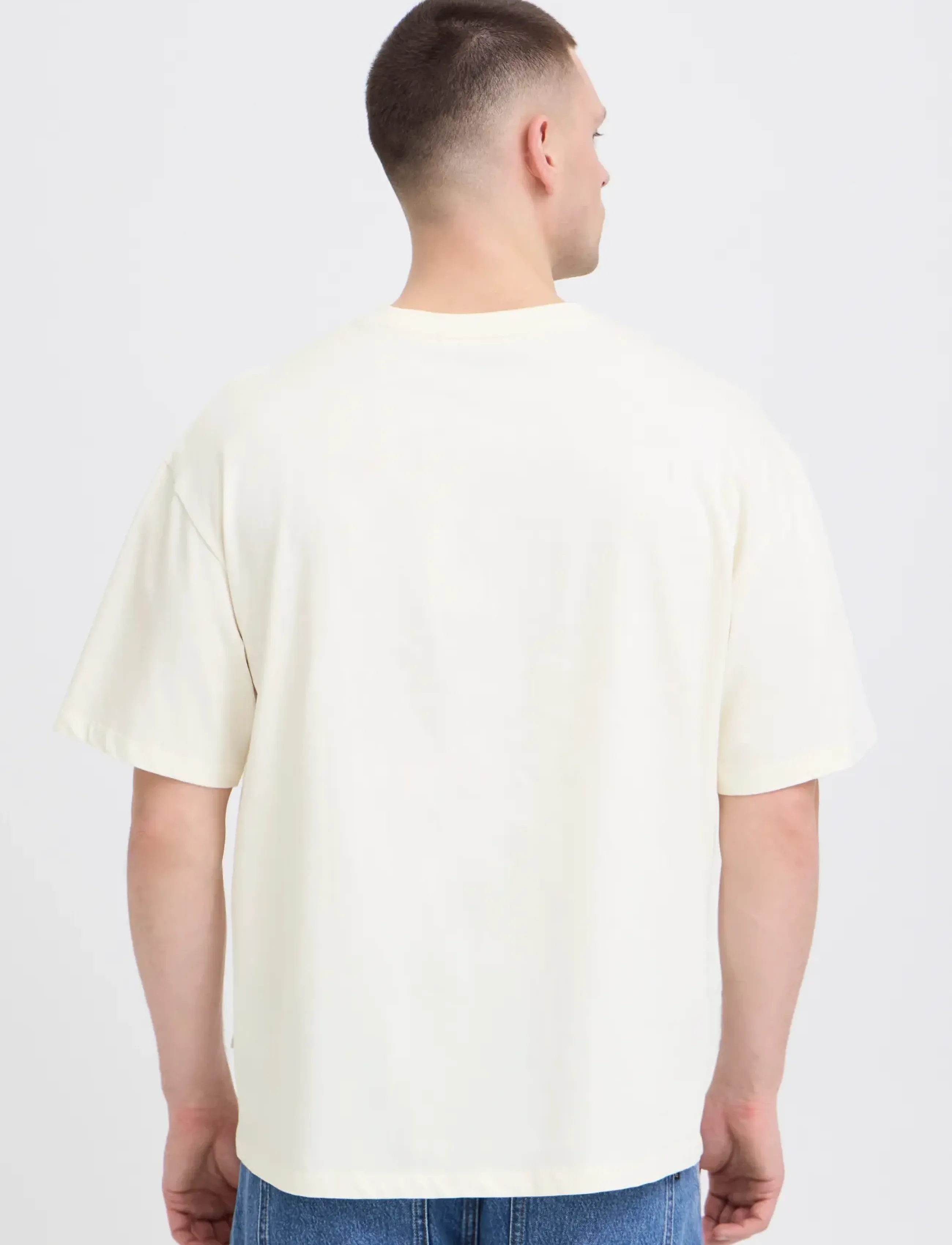 Blend - BHKYROS GRAPHIC S/S TEE - kurzärmelig - vanilla ice - 4