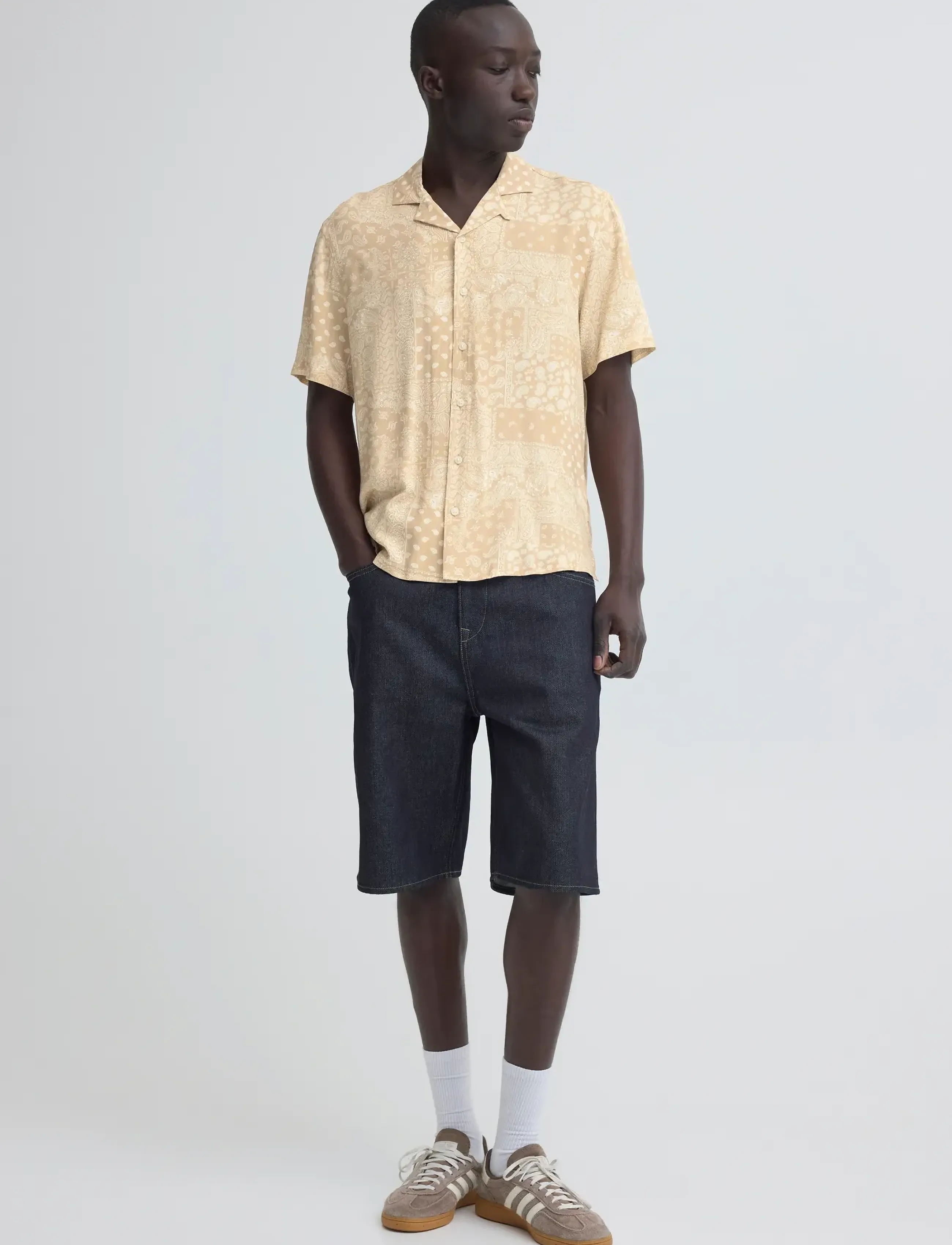 Blend BHASLAK SHIRT PRINT - Skyrtur - CROCKERY / beige