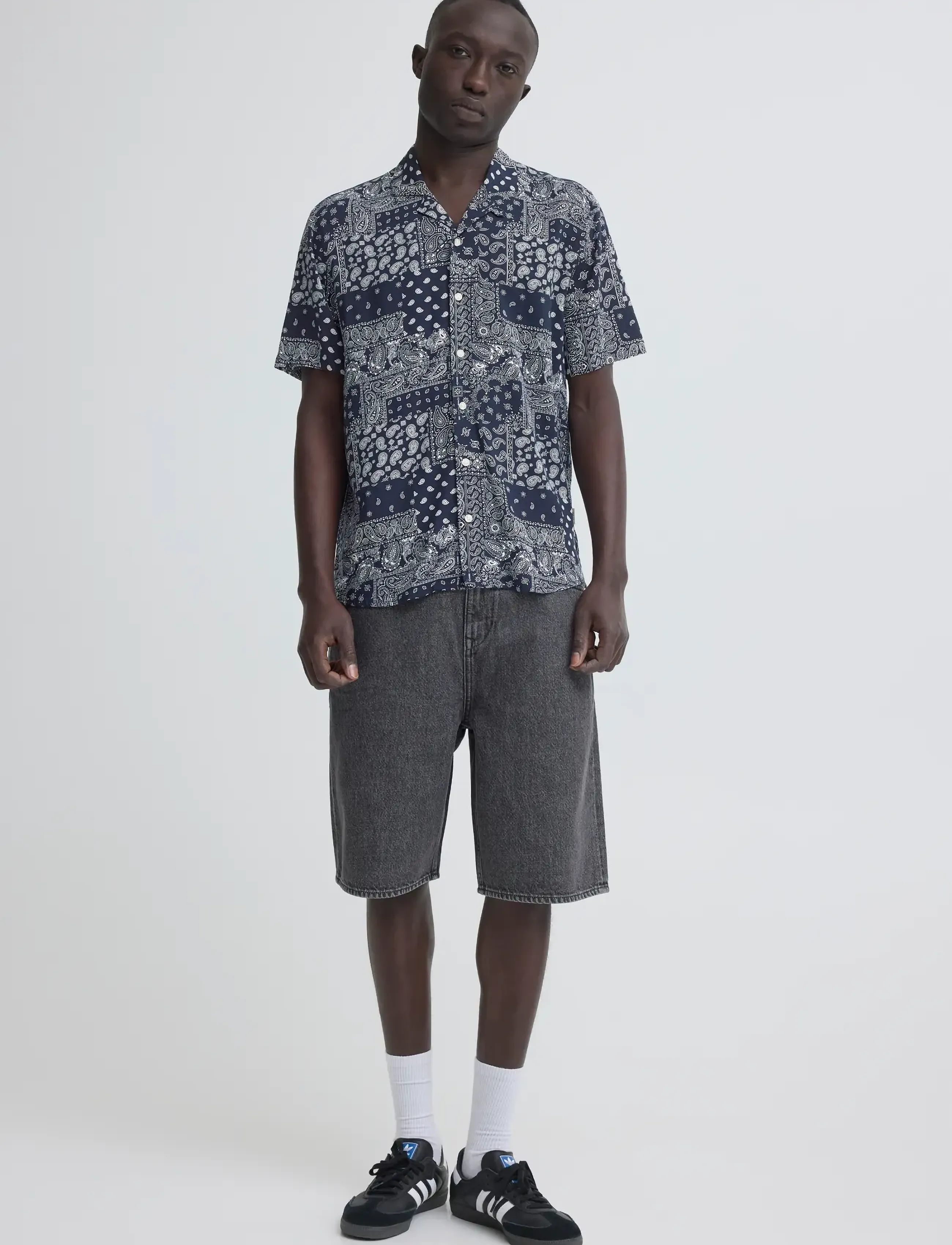 Blend BHASLAK SHIRT PRINT - Skyrtur - SALUTE / navy