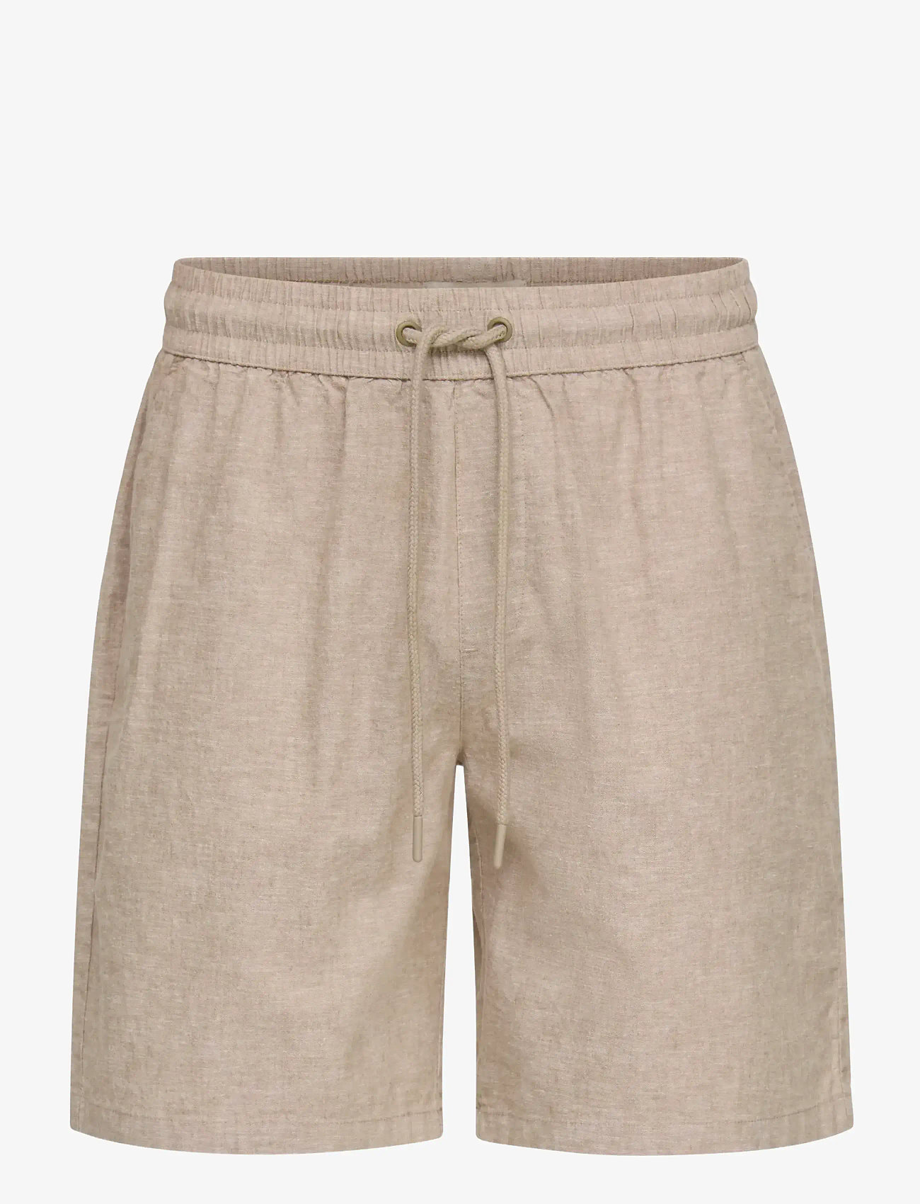 Blend - BHABAN LIN SHORTS PP NOOS - linen shorts - crockery - 1