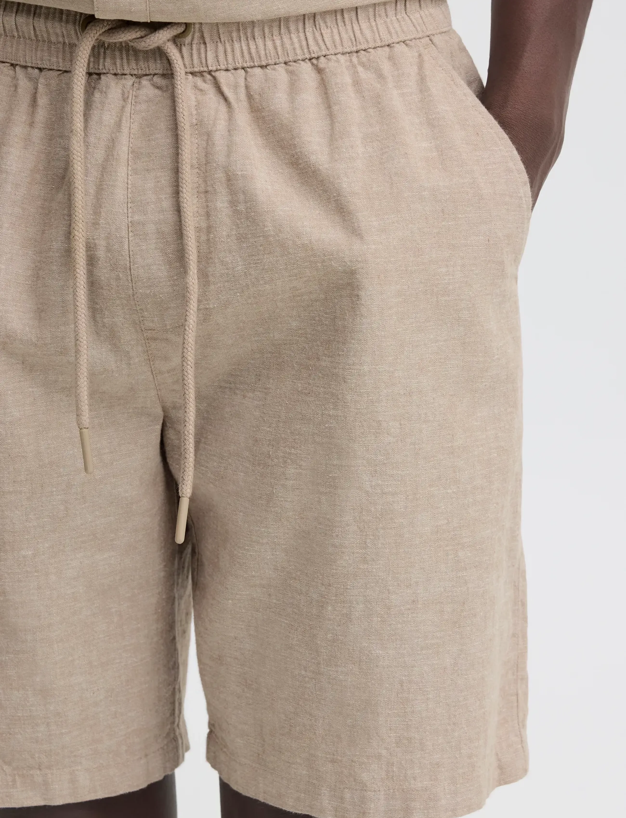 Blend - BHABAN LIN SHORTS PP NOOS - linneshorts - crockery - 4