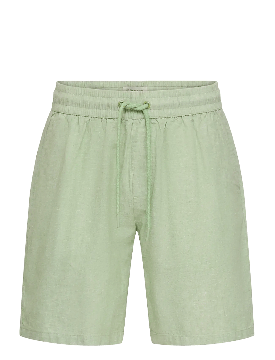 Blend - BHABAN LIN SHORTS PP NOOS - leinen-shorts - fair green - 1