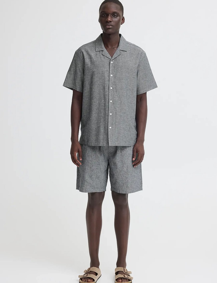 Blend - BHABAN LIN SHORTS PP NOOS - leinen-shorts - salute - 0
