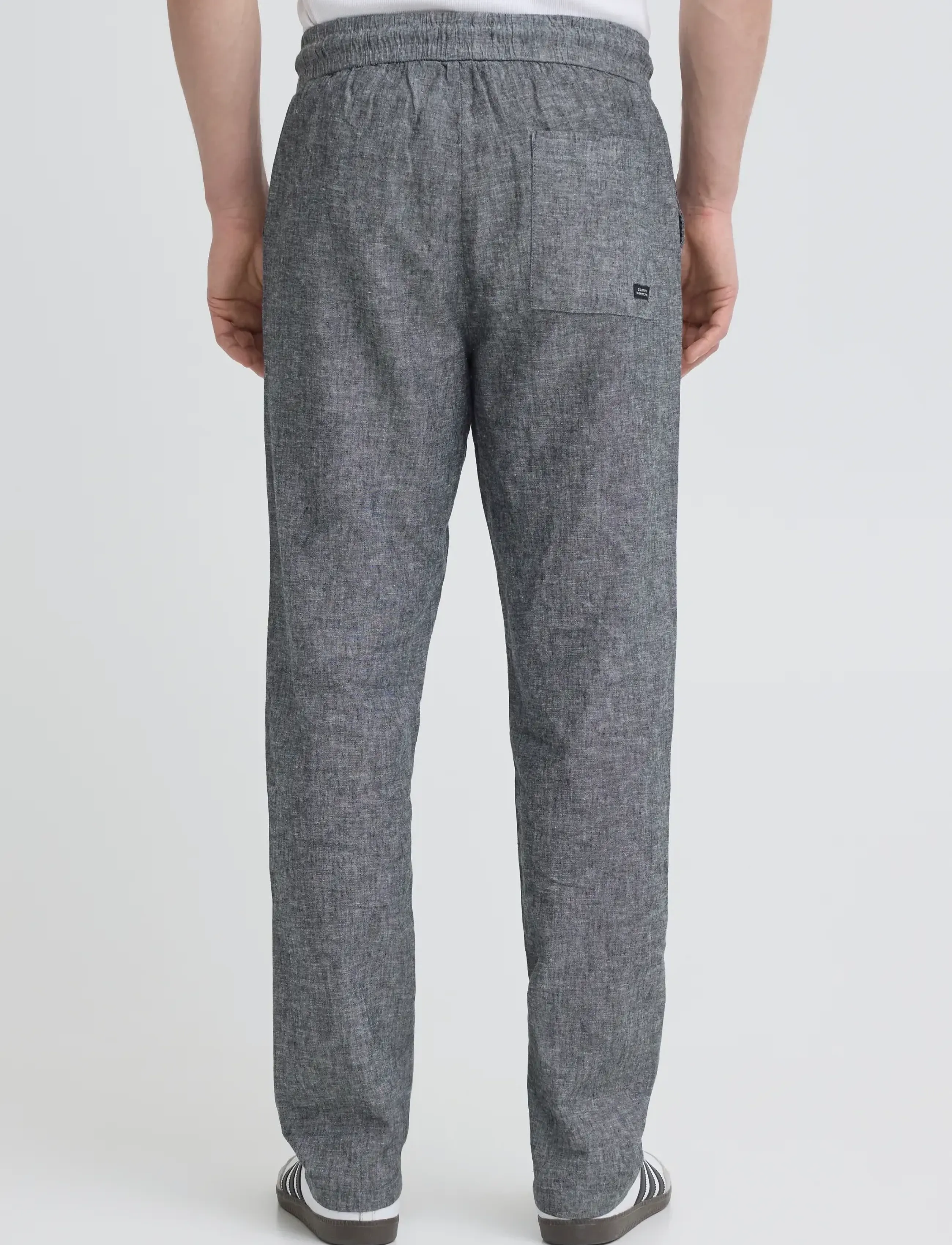 Blend - BHABAN LIN PANTS PP NOOS - linen trousers - black beauty - 3