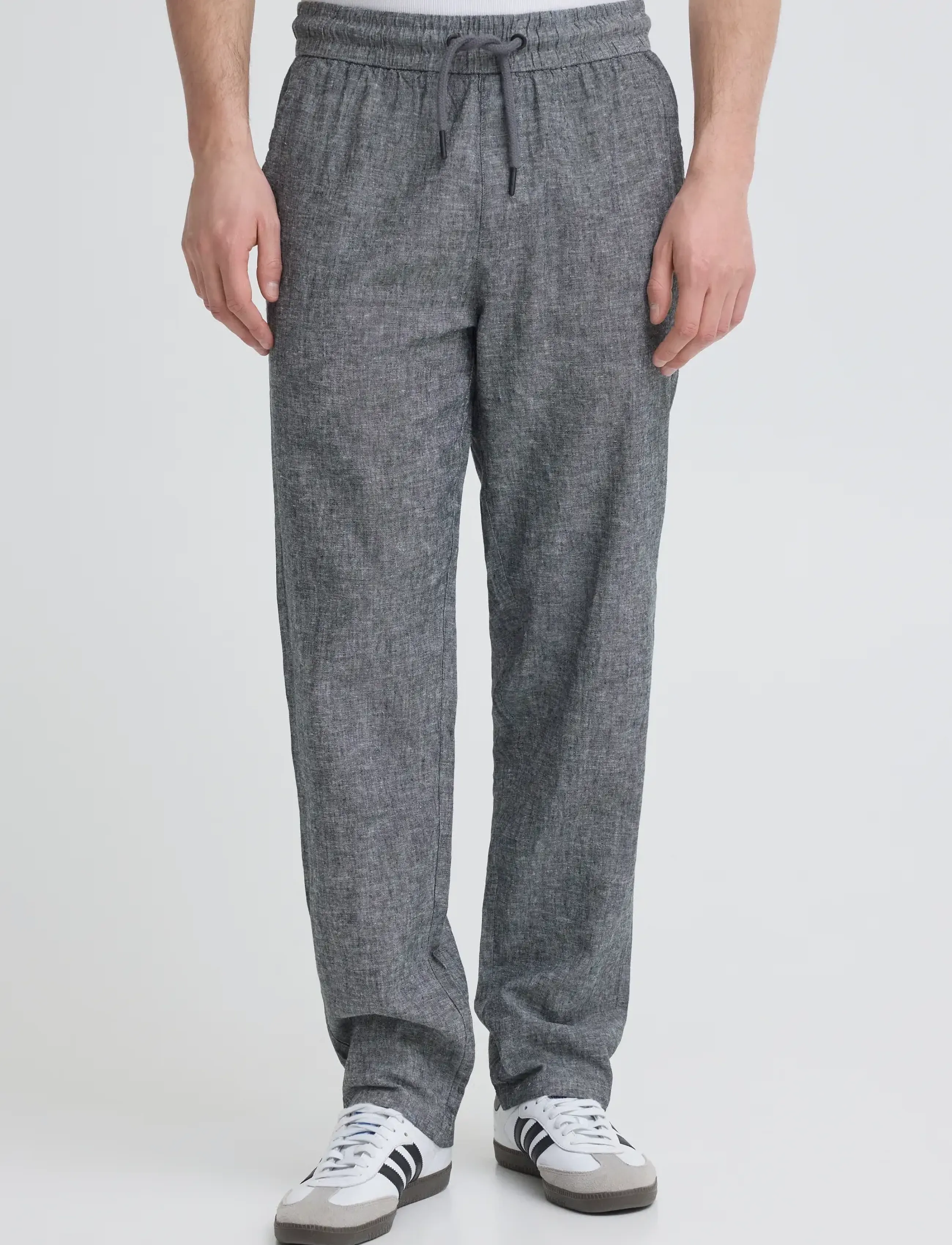 Blend - BHABAN LIN PANTS PP NOOS - linen trousers - black beauty - 5