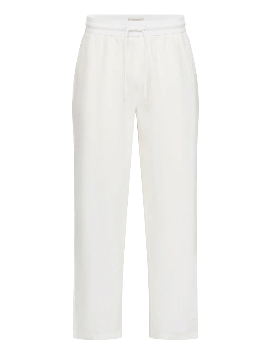 Blend - BHABAN LIN PANTS PP NOOS - leinenhosen - snow white - 1