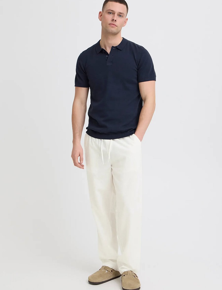 Blend - BHABAN LIN PANTS PP NOOS - leinenhosen - snow white - 0
