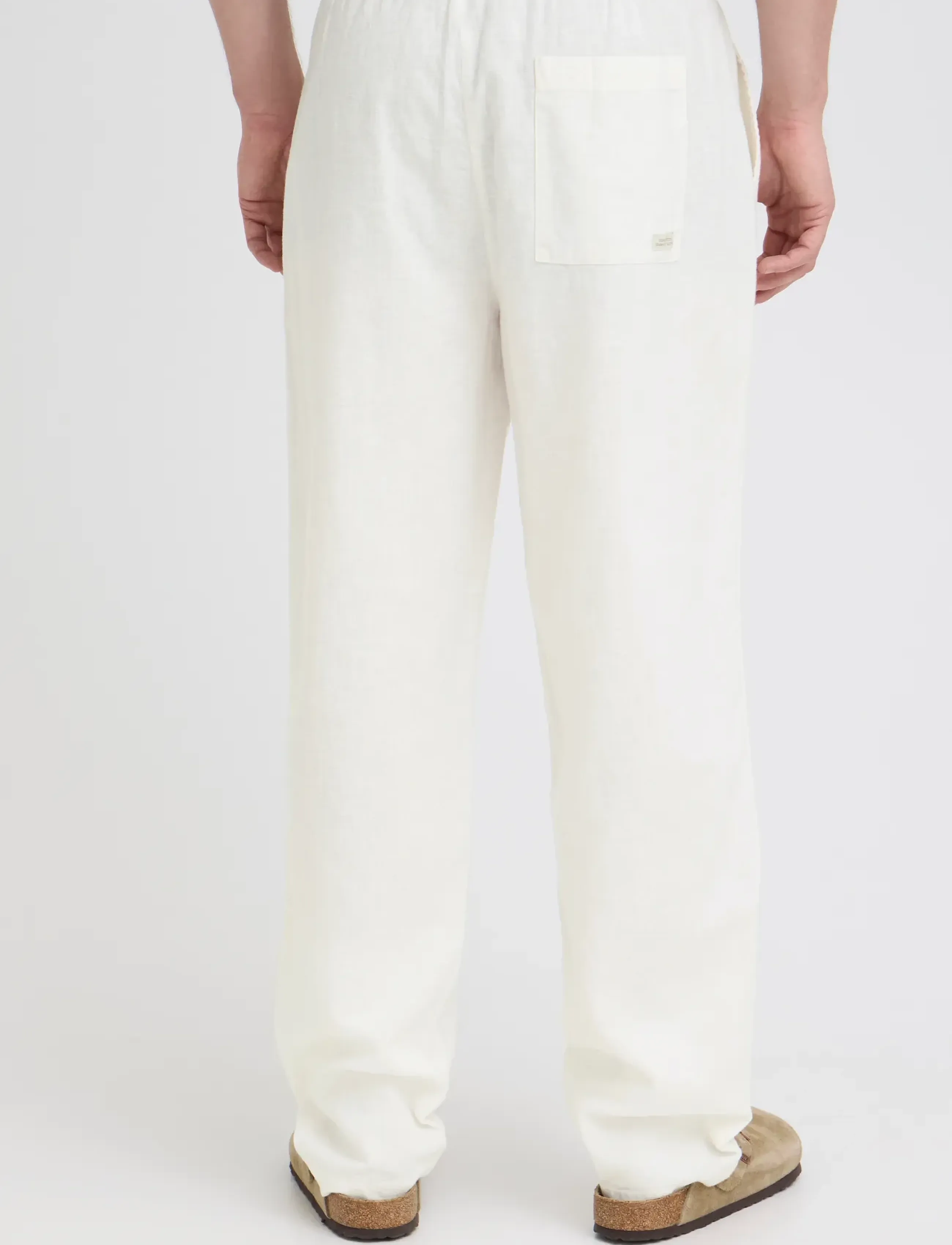 Blend - BHABAN LIN PANTS PP NOOS - linased püksid - snow white - 3