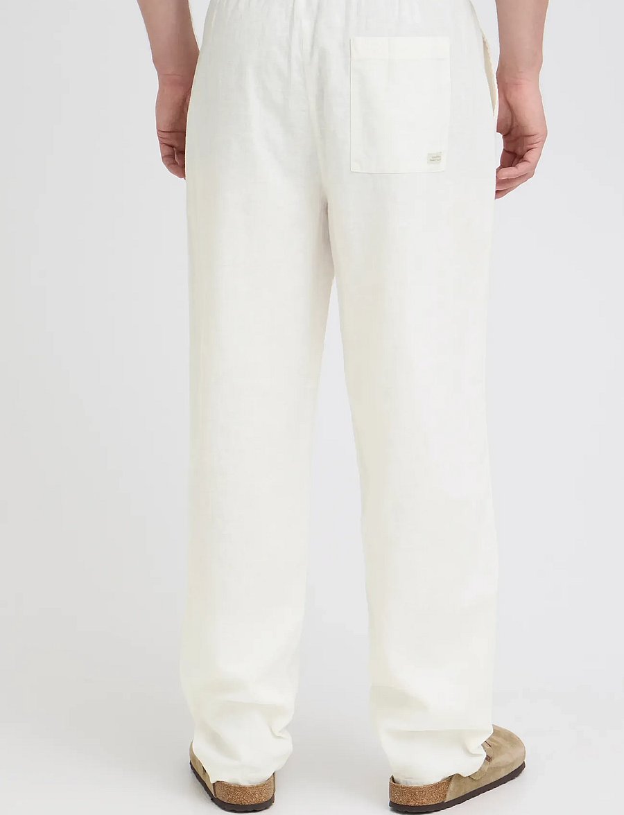 Blend - BHABAN LIN PANTS PP NOOS - leinenhosen - snow white - 3