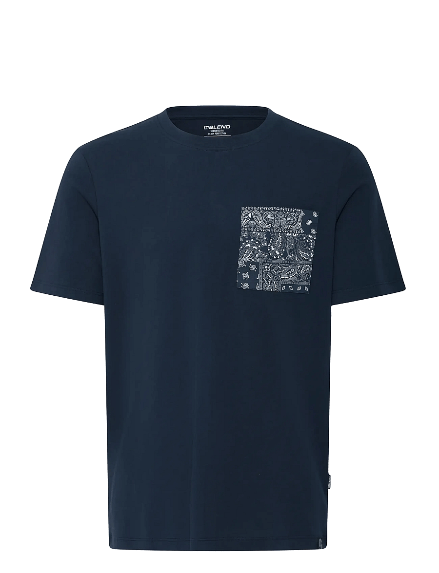 Blend - BHKALEB PRINTED POCKET S/S TEE - kurzärmelig - salute - 1