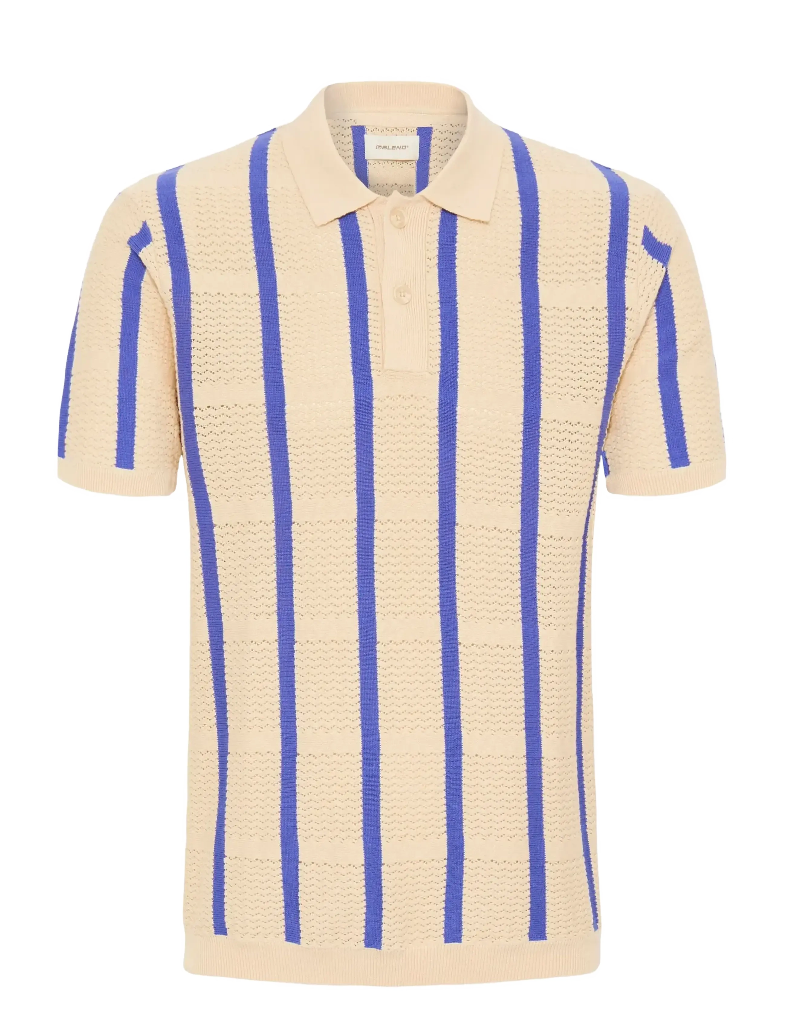 BLEND Bhdarin Knit Polo Cream - XXL - Herren