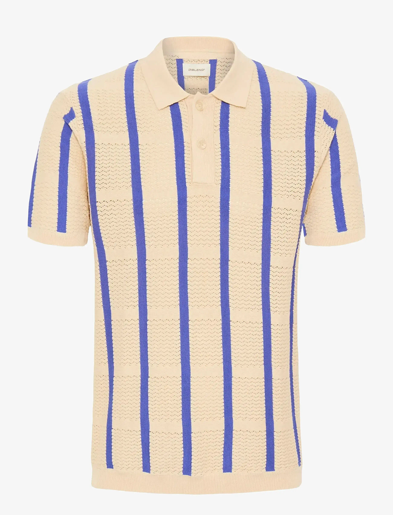 Blend - BHDARIN KNIT POLO - kootud polosärgid - bleachedsand - 1
