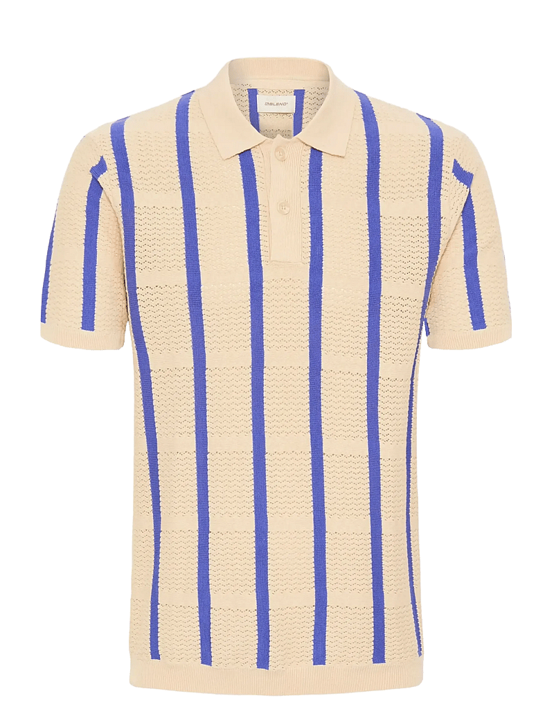 Blend - BHDARIN KNIT POLO - kootud polosärgid - bleachedsand - 1