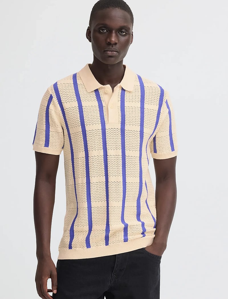 Blend - BHDARIN KNIT POLO - kootud polosärgid - bleachedsand - 5
