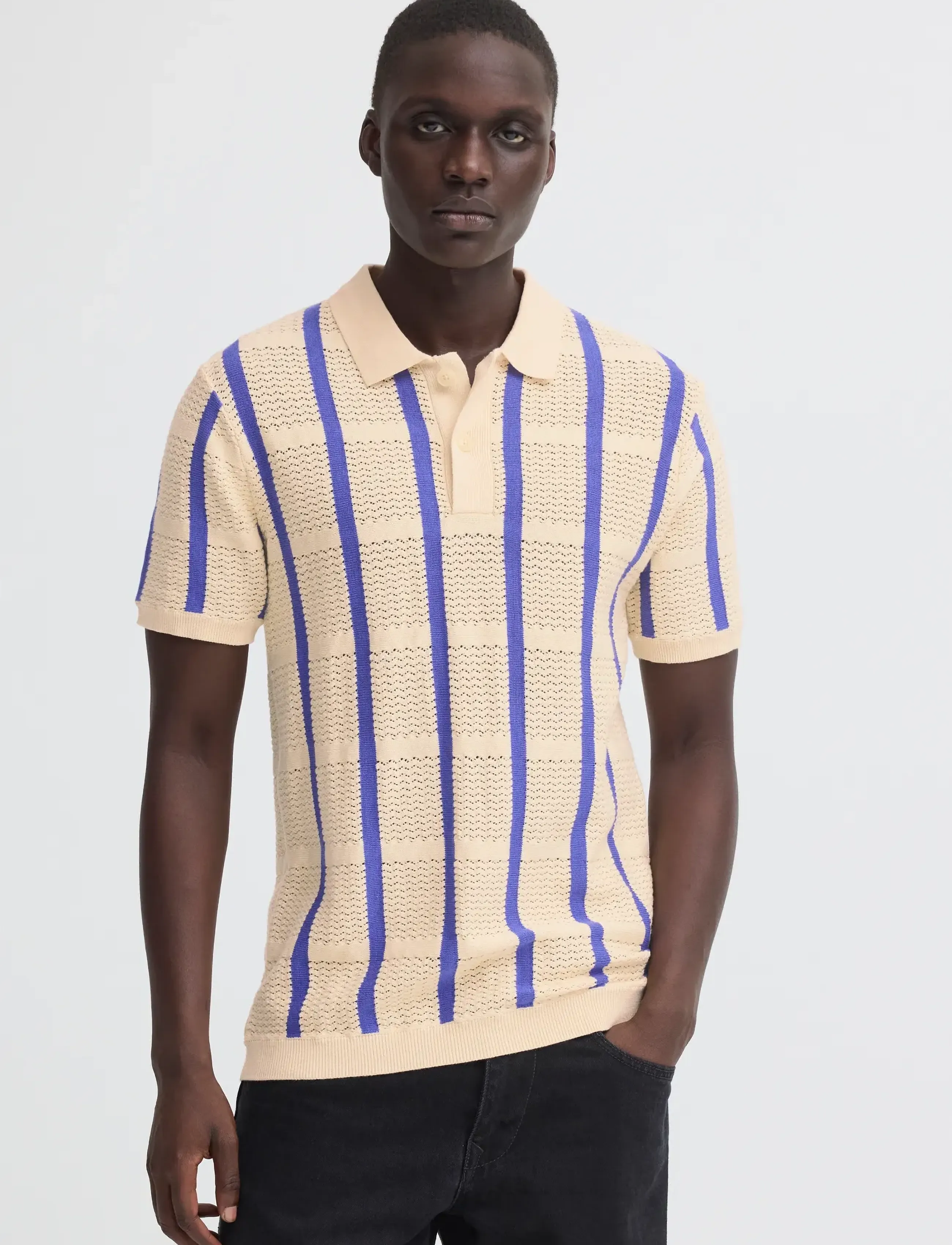 Blend - BHDARIN KNIT POLO - gebreide truien - bleachedsand - 5