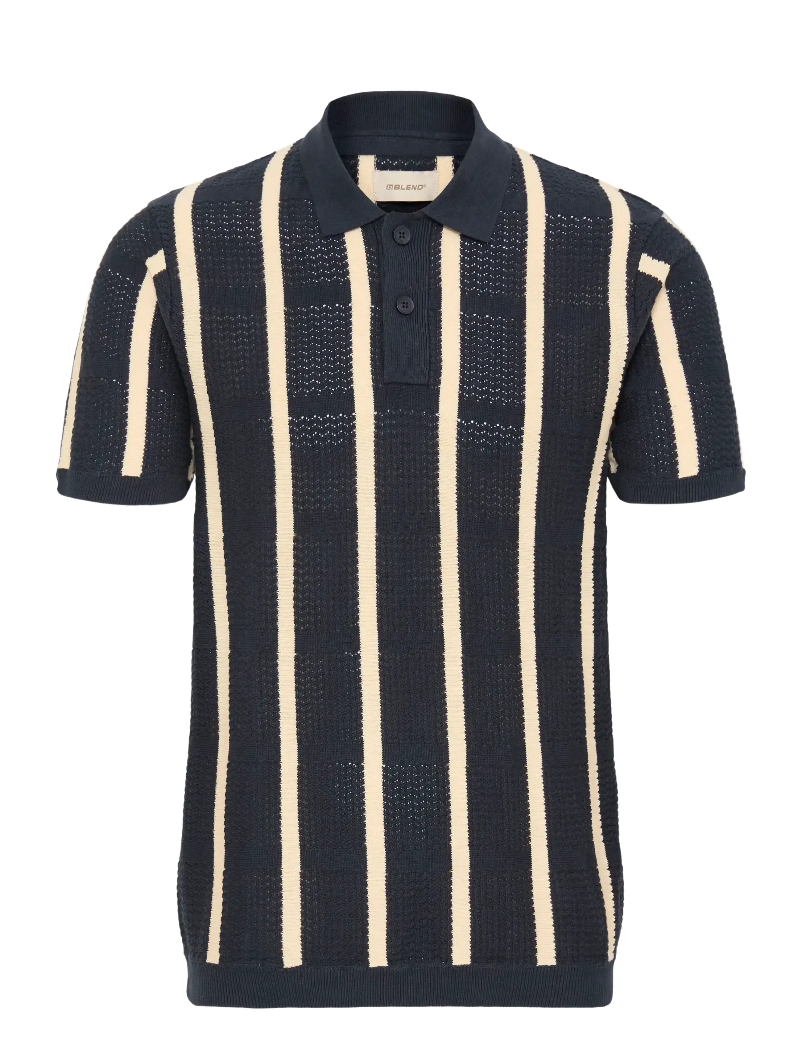 Blend BHDARIN KNIT POLO - Clothing - SALUTE / navy