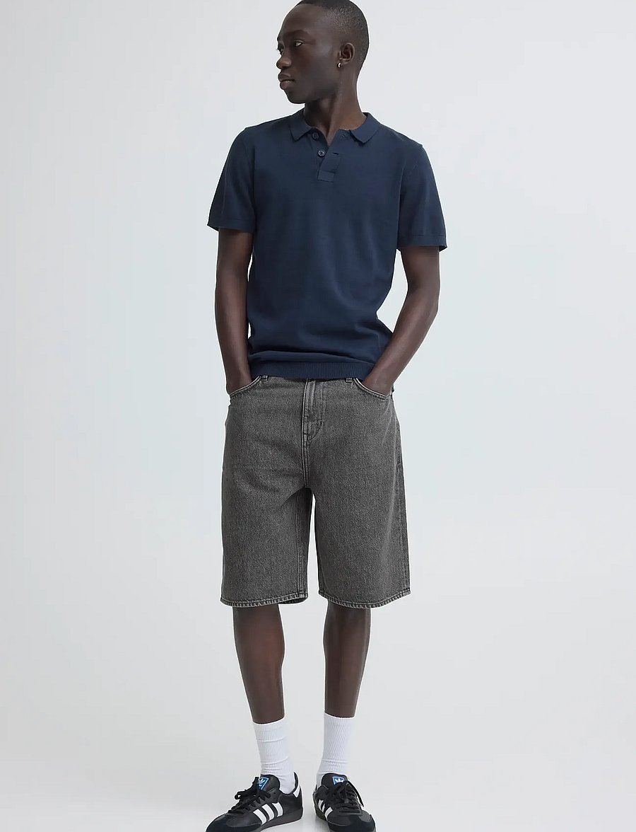 Blend - BHBREEZE LOOSE DENIMSHORTS - lühikesed vabaajapüksid - denim grey - 0
