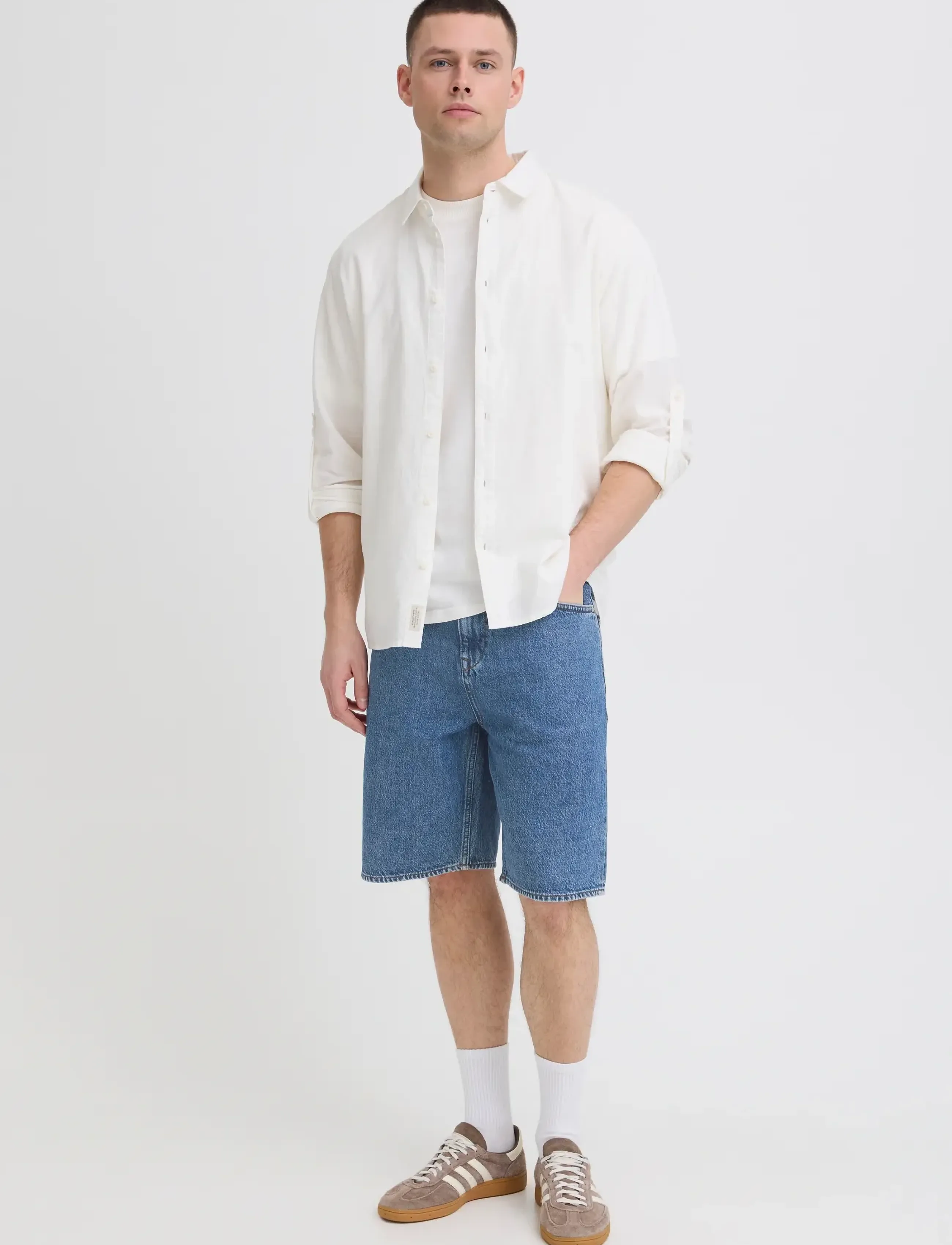 Blend Bhbreeze Loose Denimshorts, L, Blue, Shorts > Denim Shorts, Herre