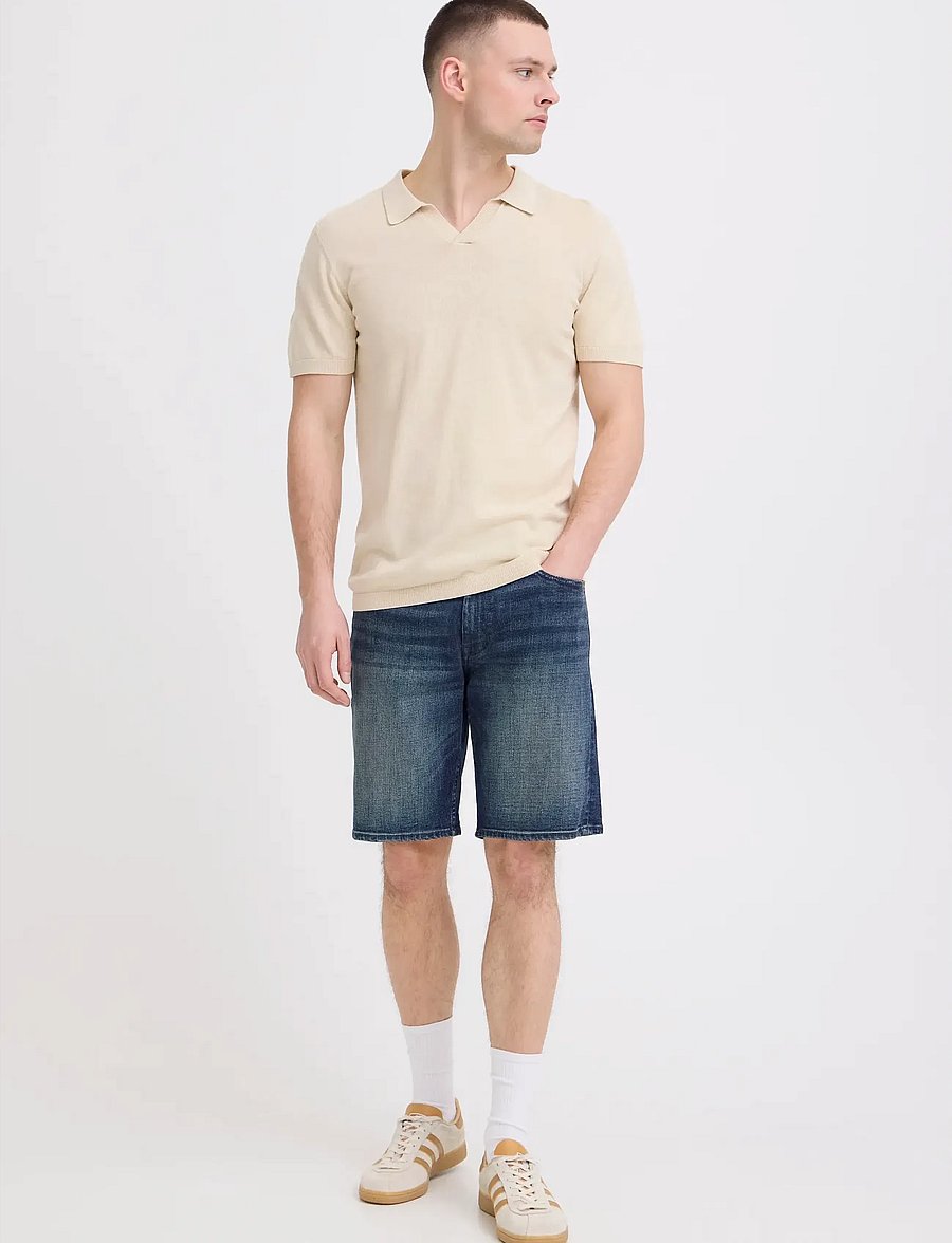Blend - BHTWISTER SLIM/REG DENIMSHORTS - casual shorts - denim dark blue - 0