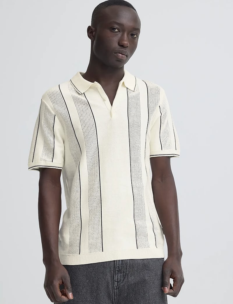 Blend - BHAVEN POLO - gestrickte polohemden - vanilla ice - 5