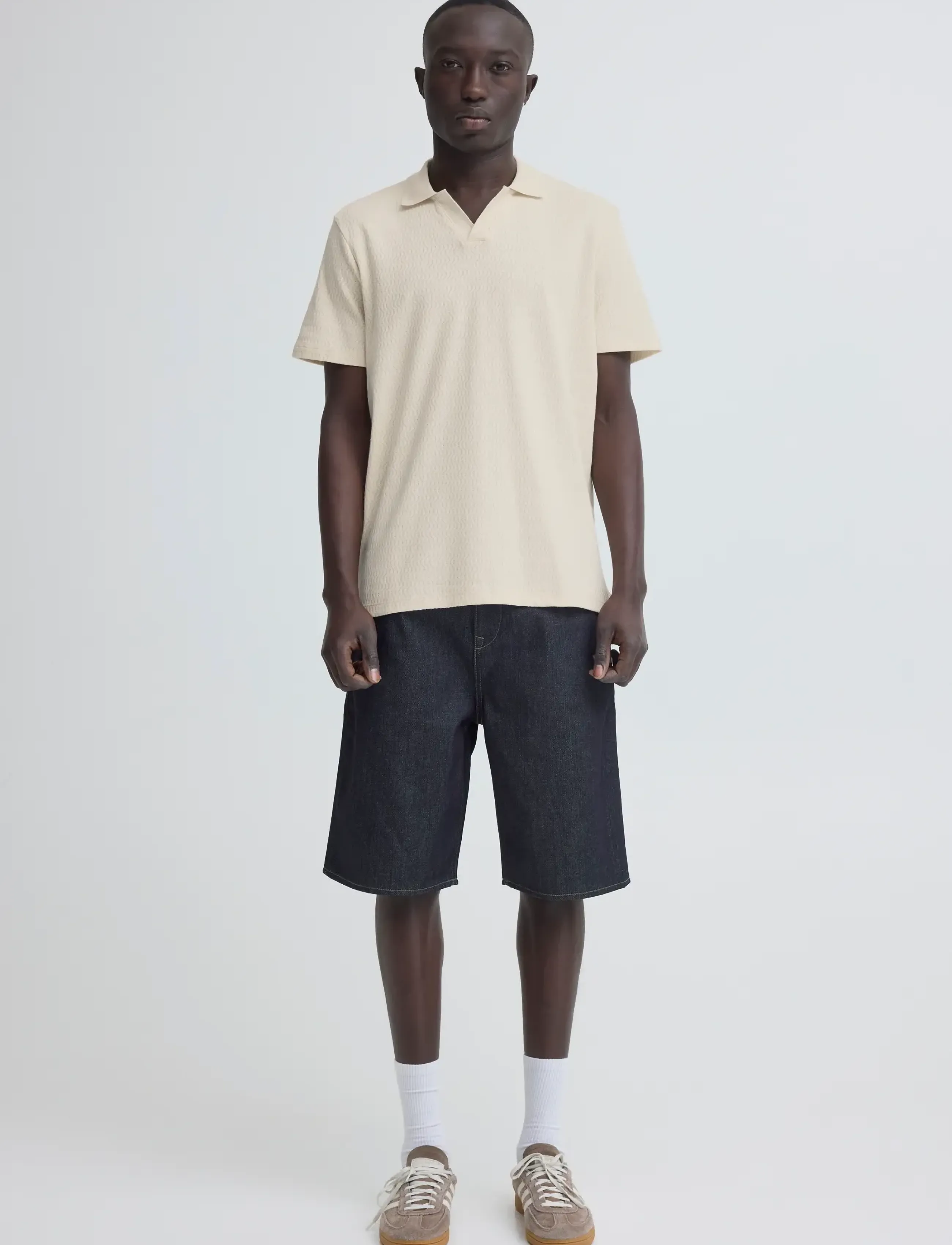 Blend BHESWIN POLO S/S - Kortærmede poloer - BLEACHED SAND / cream