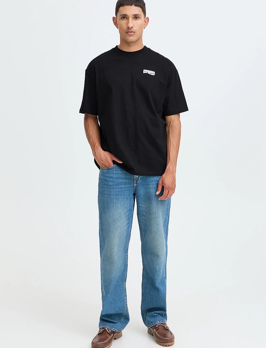 Blend - BHKEEGAN S/S GRAPHIC TEE - short-sleeved t-shirts - black beauty - 0