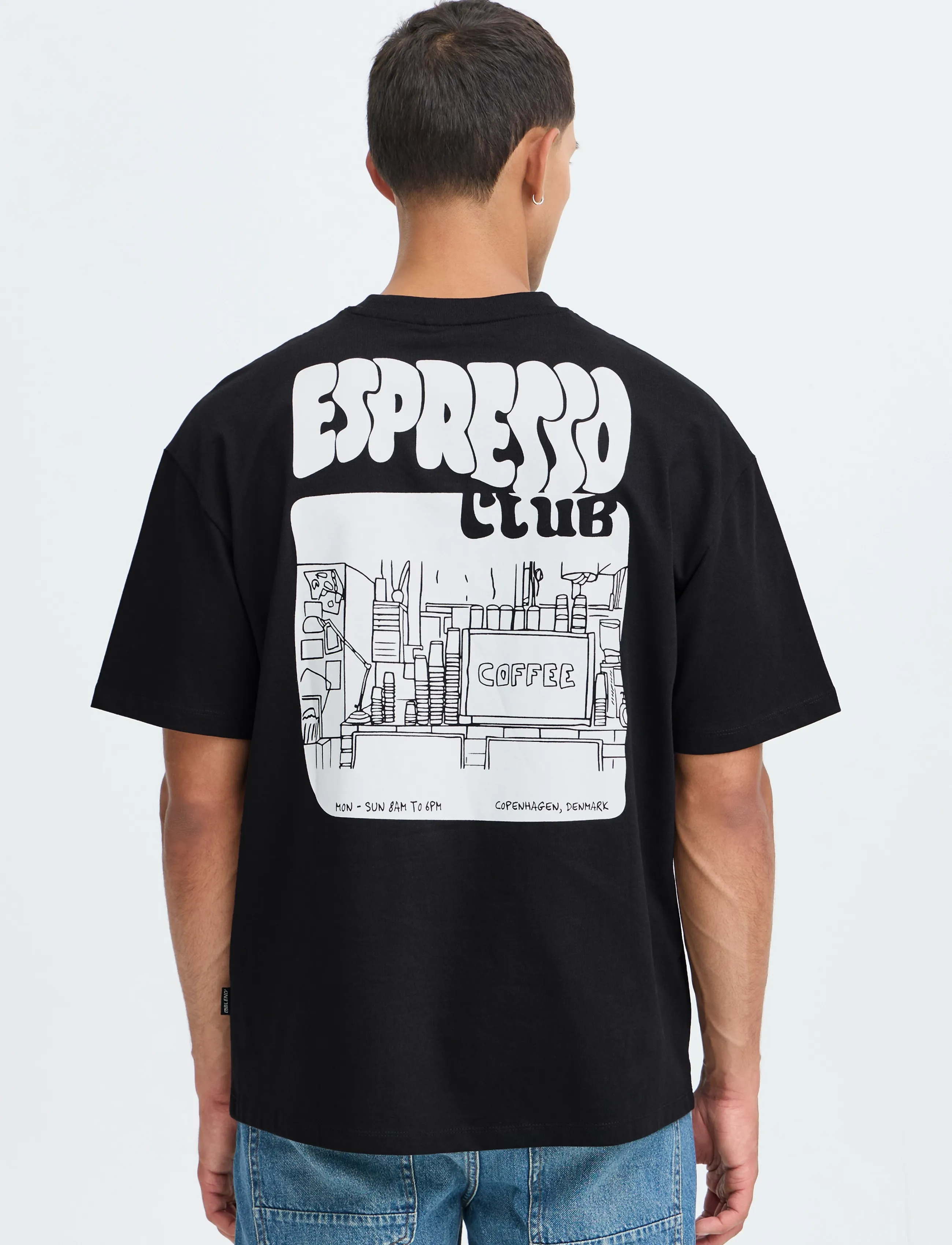 Blend - BHKEEGAN S/S GRAPHIC TEE - short-sleeved t-shirts - black beauty - 3
