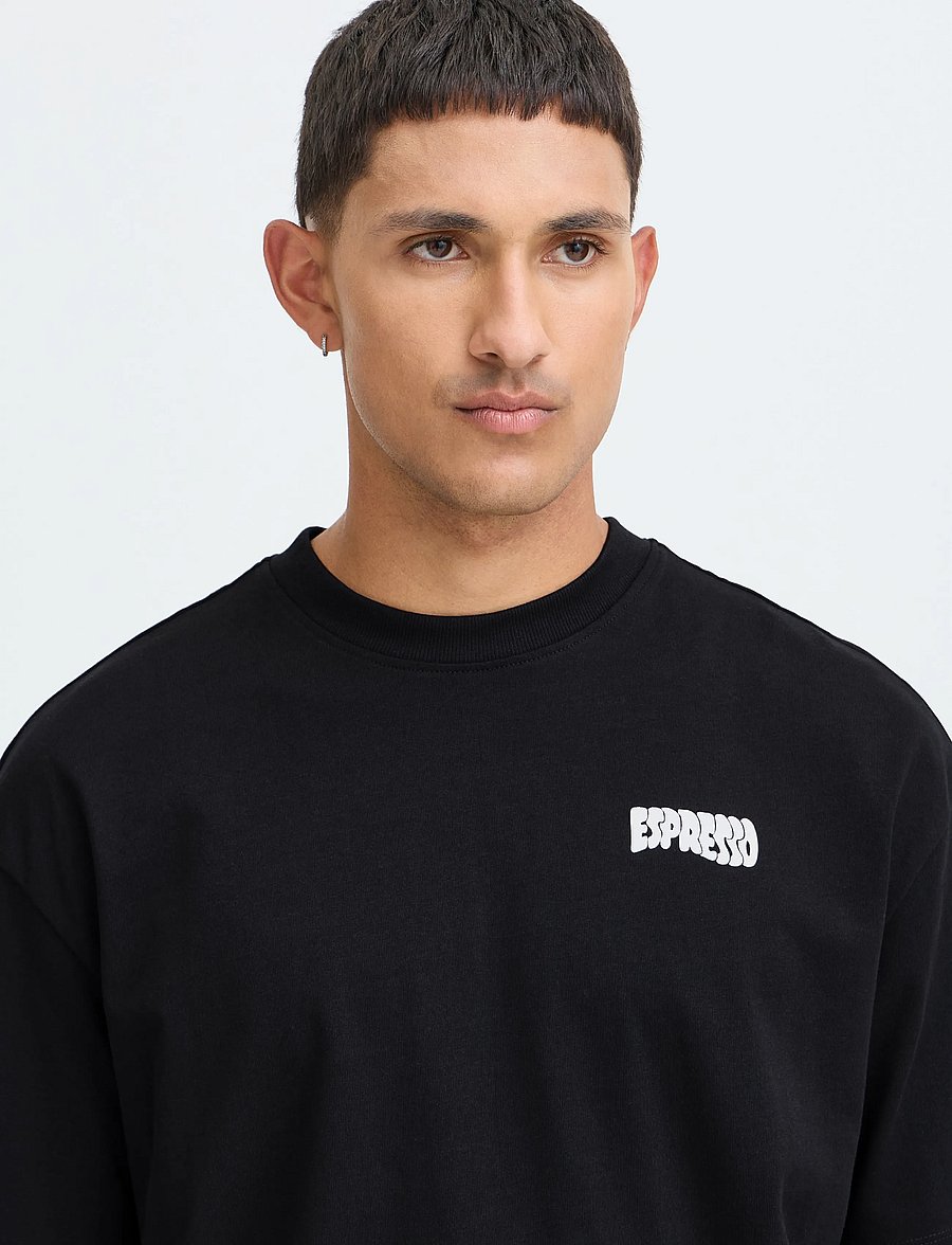 Blend - BHKEEGAN S/S GRAPHIC TEE - short-sleeved t-shirts - black beauty - 4