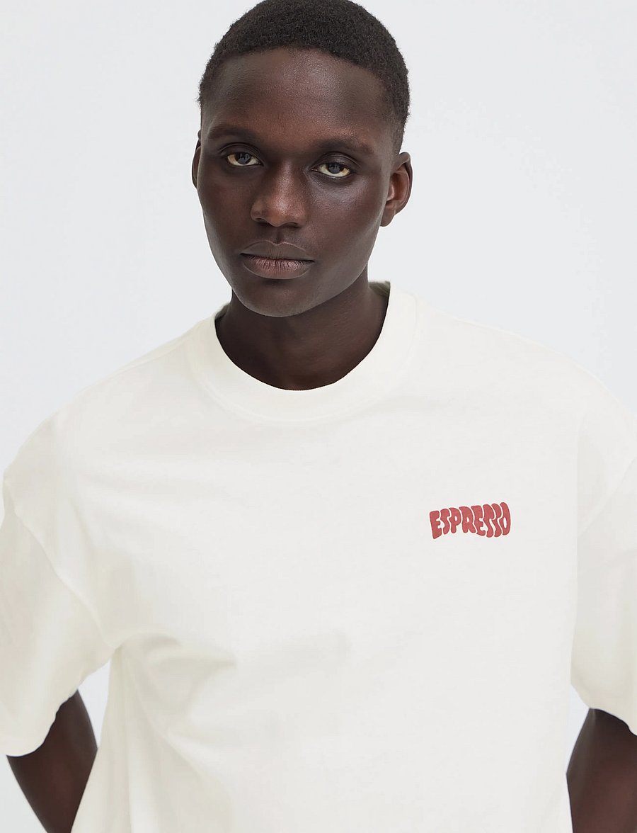 Blend - BHKEEGAN S/S GRAPHIC TEE - snow white - 4