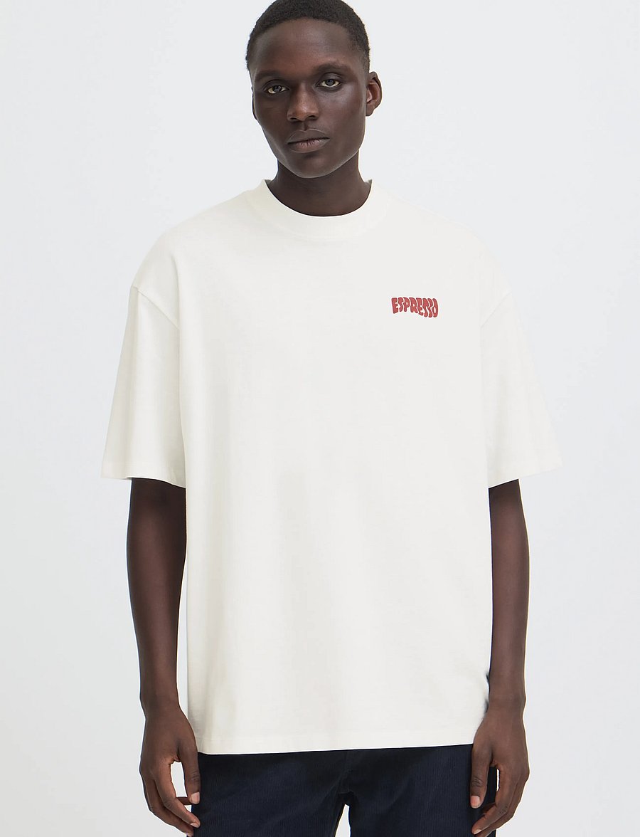 Blend - BHKEEGAN S/S GRAPHIC TEE - snow white - 5