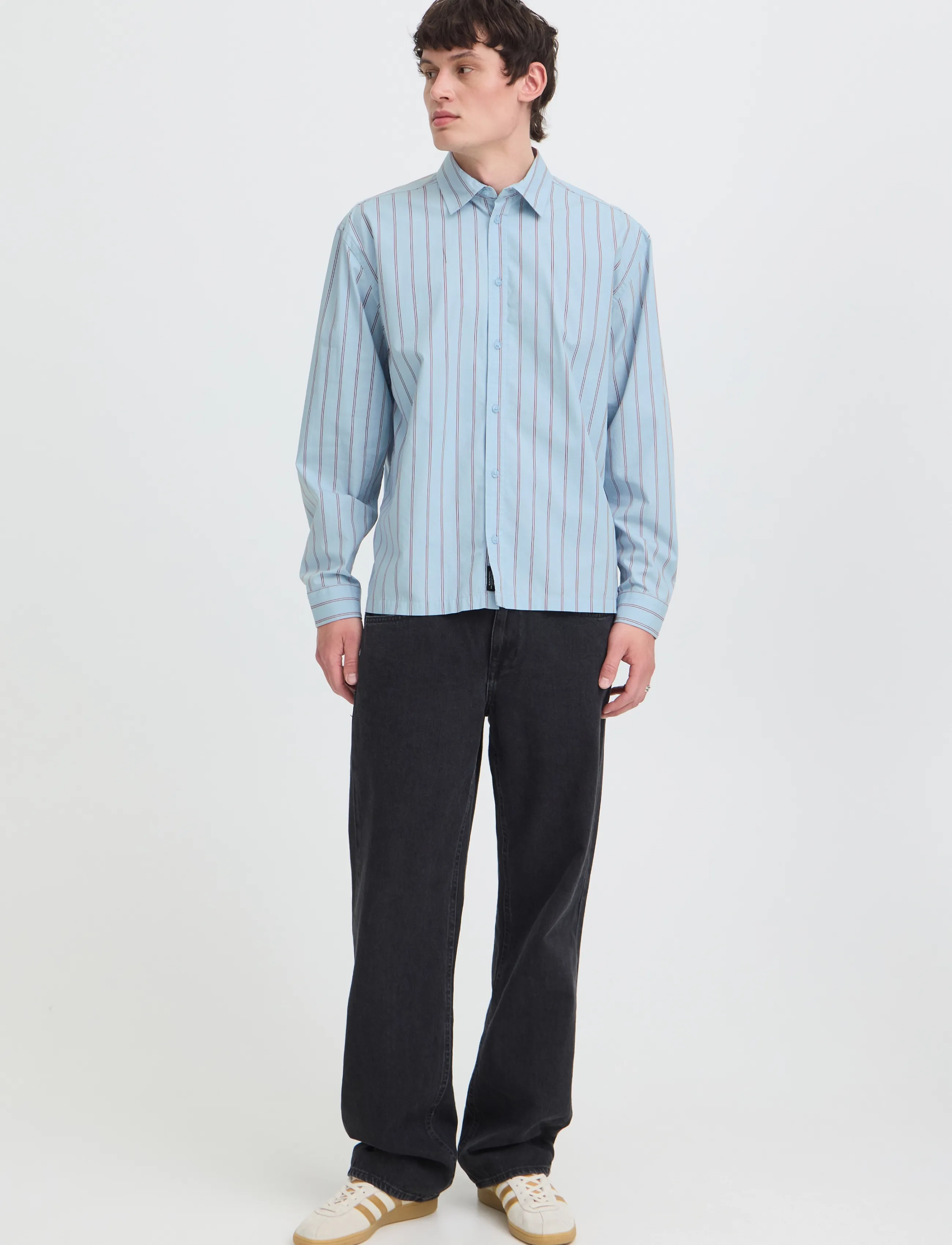 Blend Bhconrad Shirt Stripe, Stribet Skjorte, Blå, Str: XXL