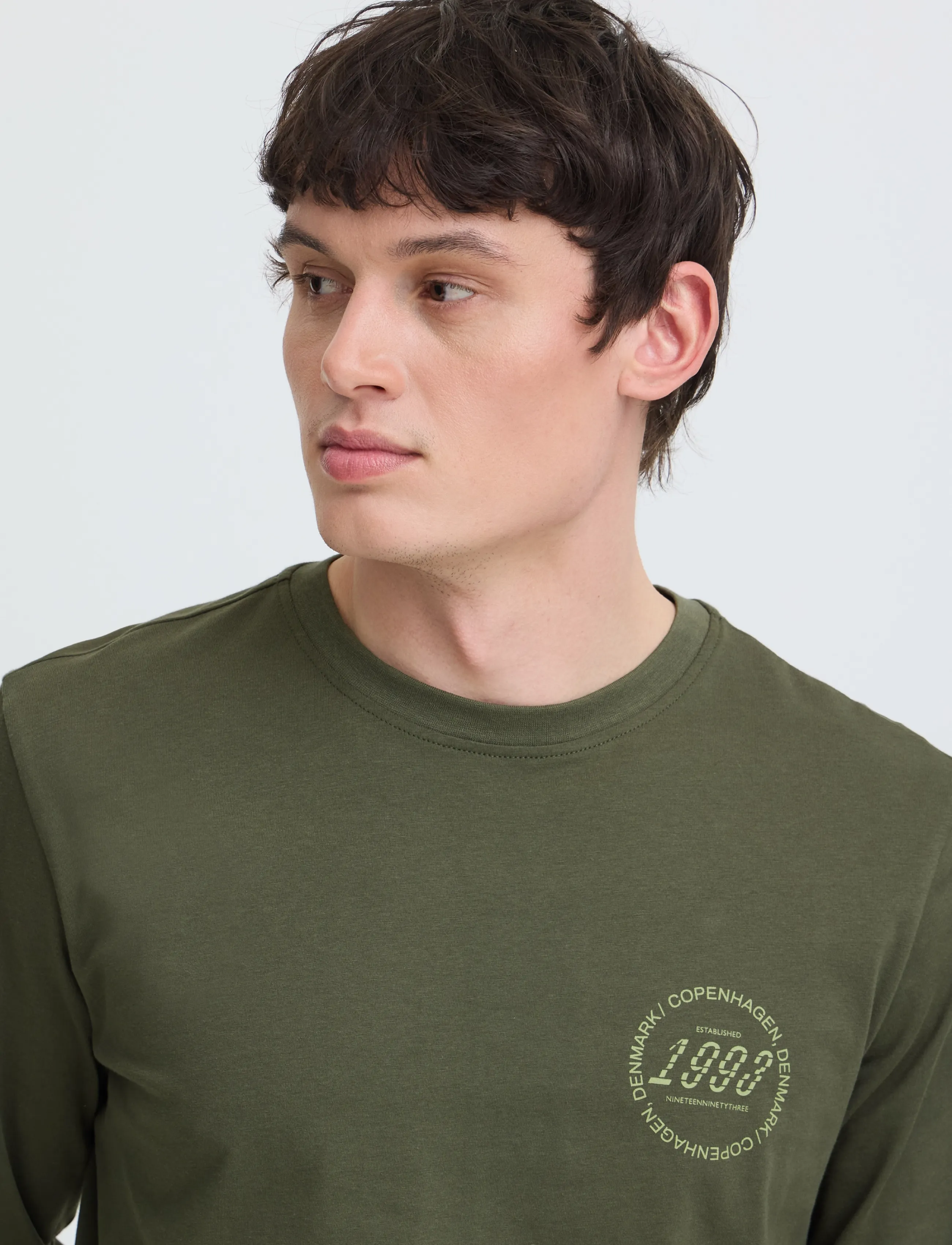 Blend - BHKIARAN L/S LOGO TEE - deep depths - 4