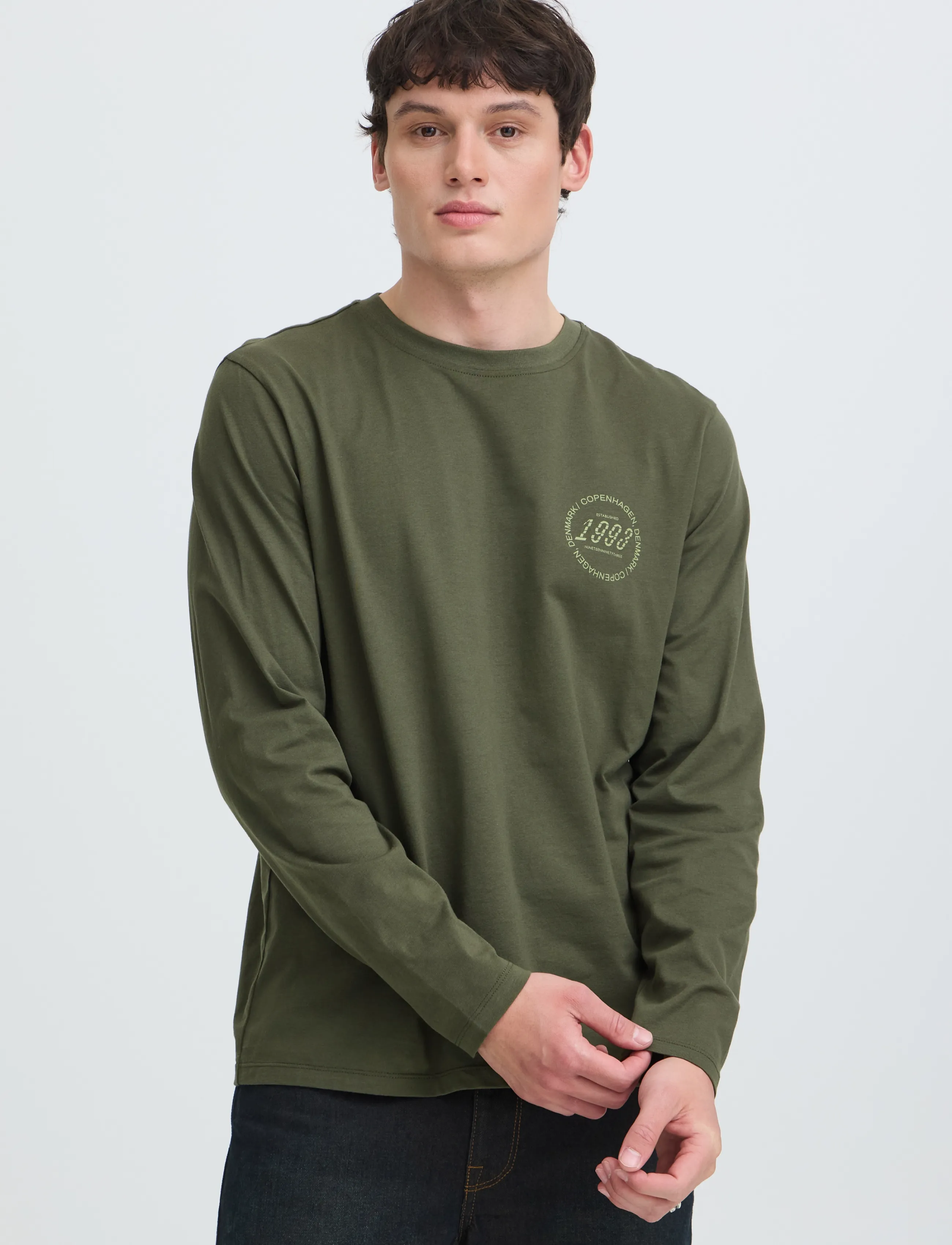 Blend - BHKIARAN L/S LOGO TEE - deep depths - 5