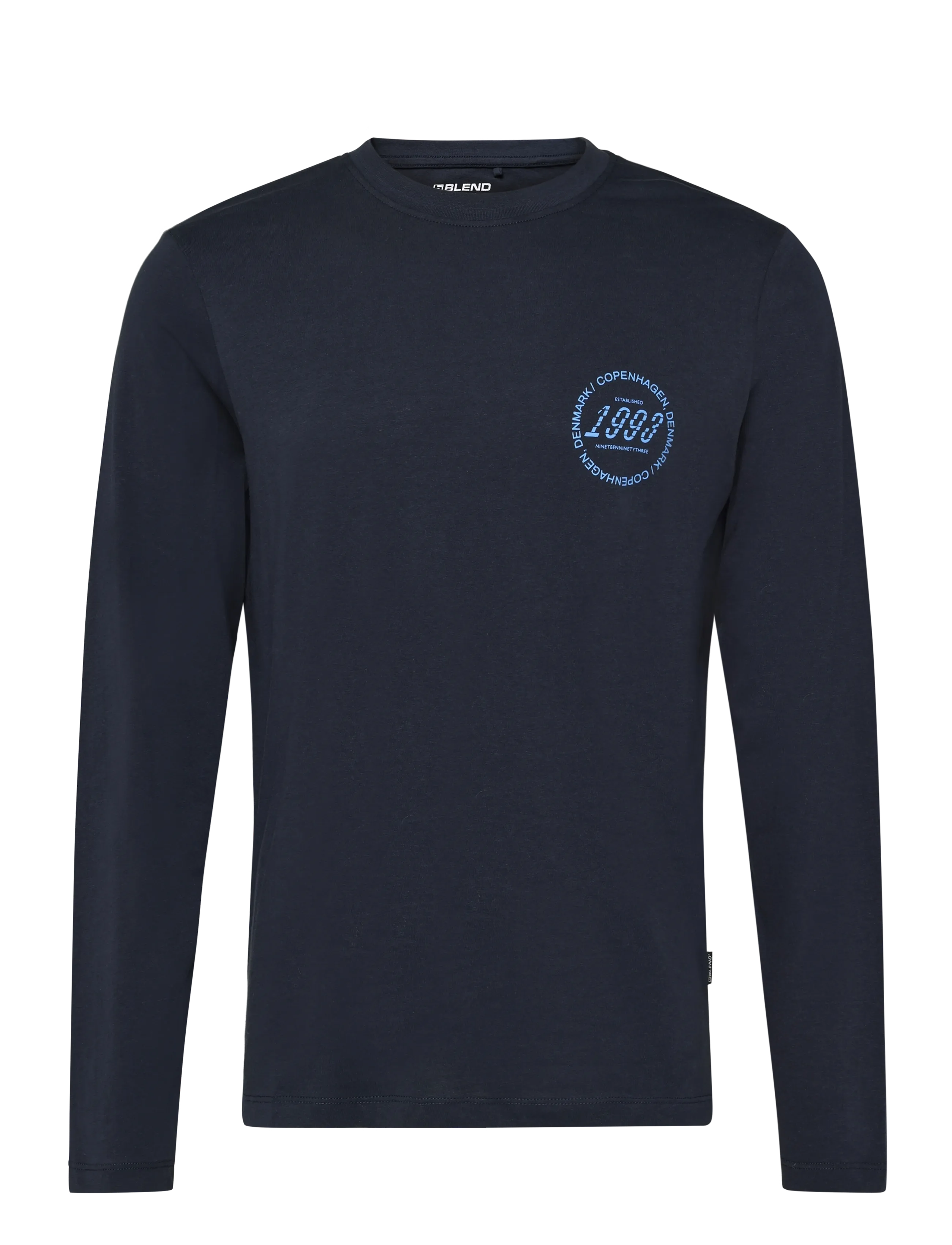 Blend BHKIARAN L/S LOGO TEE - T-Shirts - SALUTE / navy
