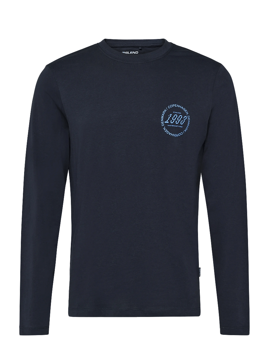 Blend - BHKIARAN L/S LOGO TEE - pikkade varrukatega t-särgid - salute - 0