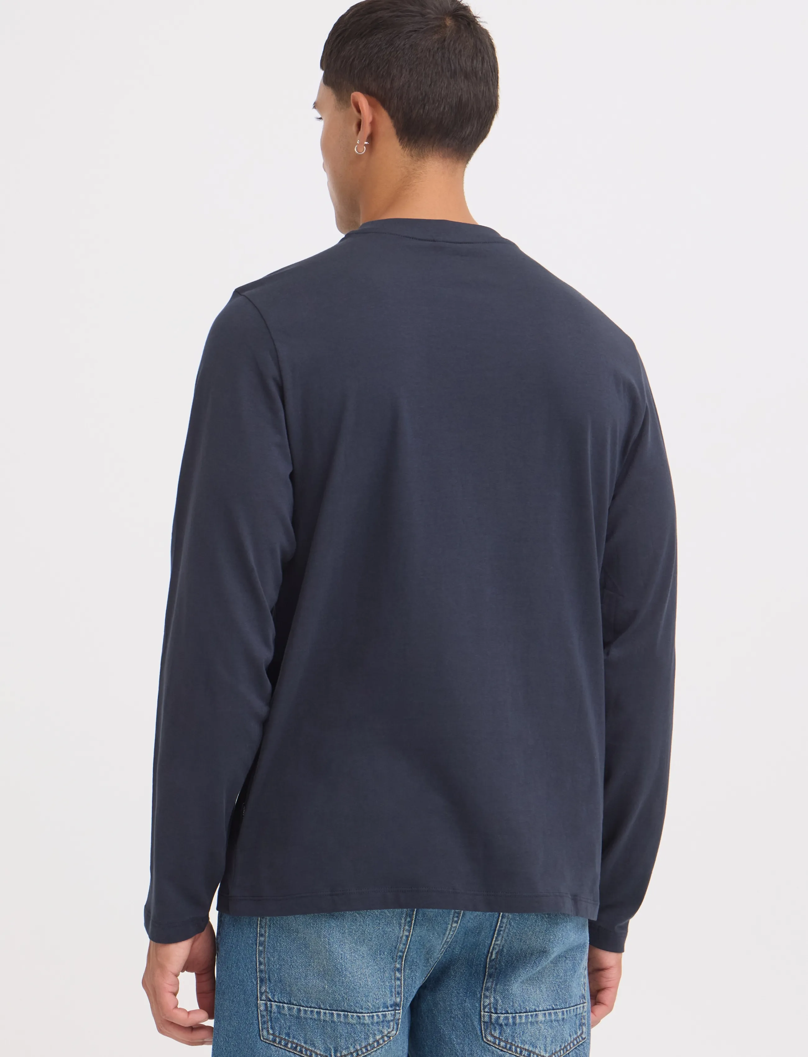 Blend - BHKIARAN L/S LOGO TEE - langärmelige t-shirts - salute - 4