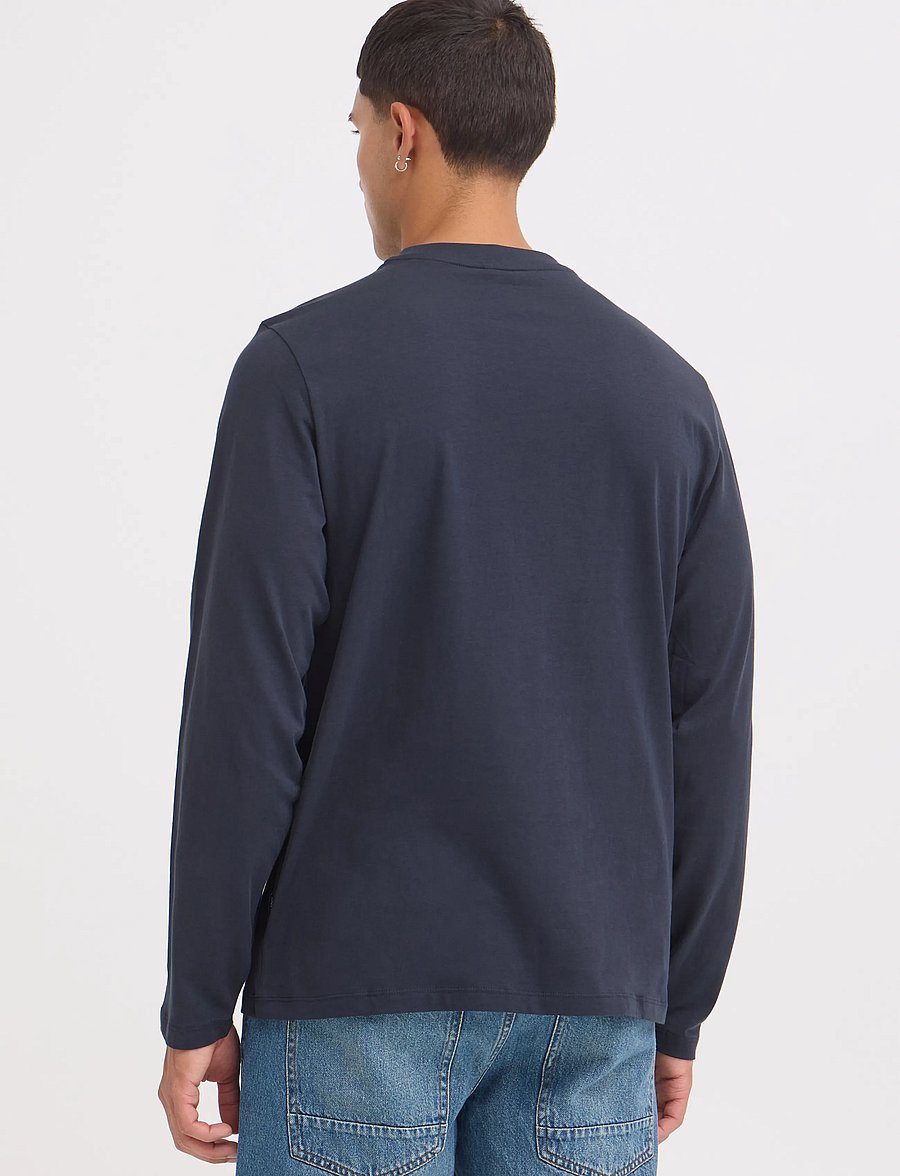 Blend - BHKIARAN L/S LOGO TEE - langärmelige t-shirts - salute - 4