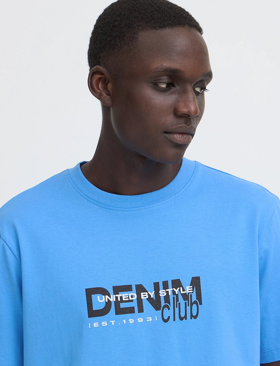 Blend - BHKASMIR S/S LOGO TEE - lühikeste varrukatega t-särgid - marina - 4