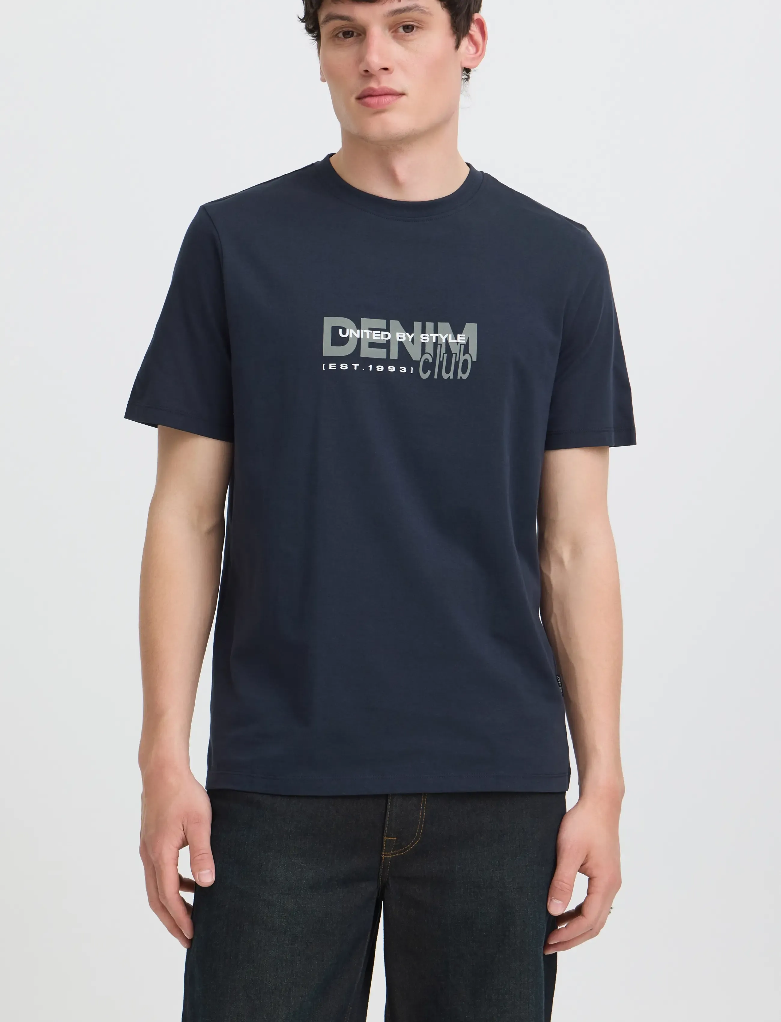 Blend BHKASMIR S/S LOGO TEE - Riided - SALUTE / navy