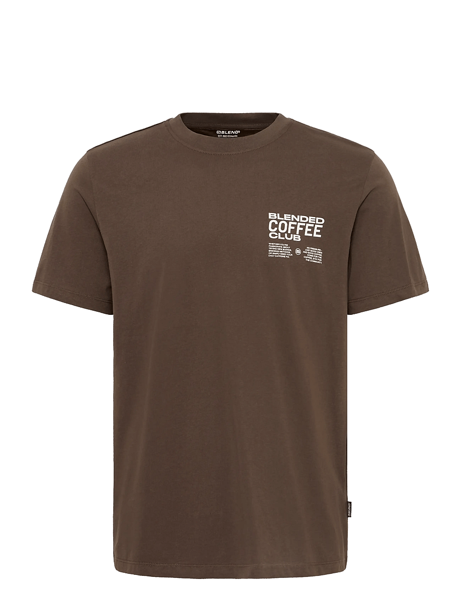Blend - BHKENZO S/S GRAPHIC TEE - kortærmede t-shirts - turkish coffee - 1