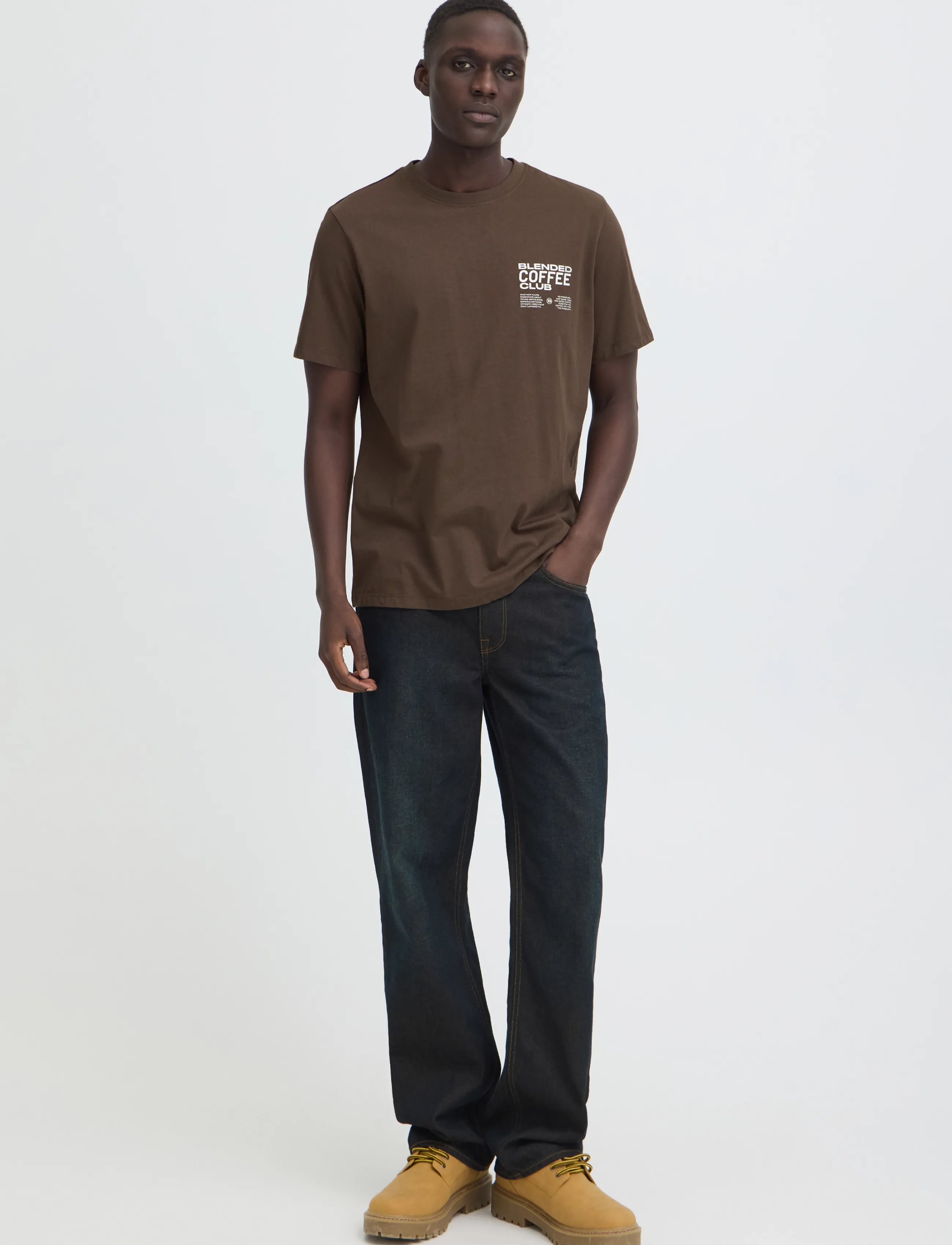 Blend BHKENZO S/S GRAPHIC TEE - Tøj - TURKISH COFFEE / brown