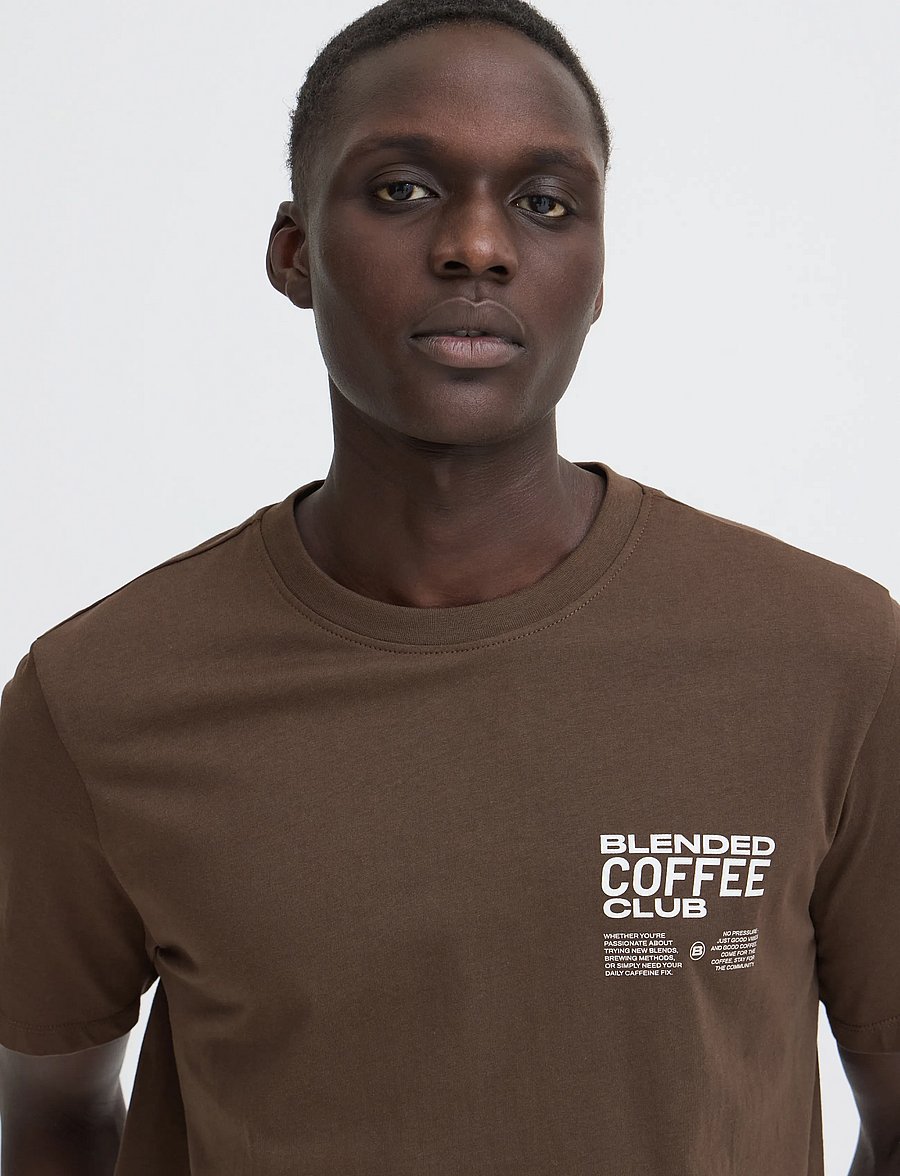 Blend - BHKENZO S/S GRAPHIC TEE - kortærmede t-shirts - turkish coffee - 4