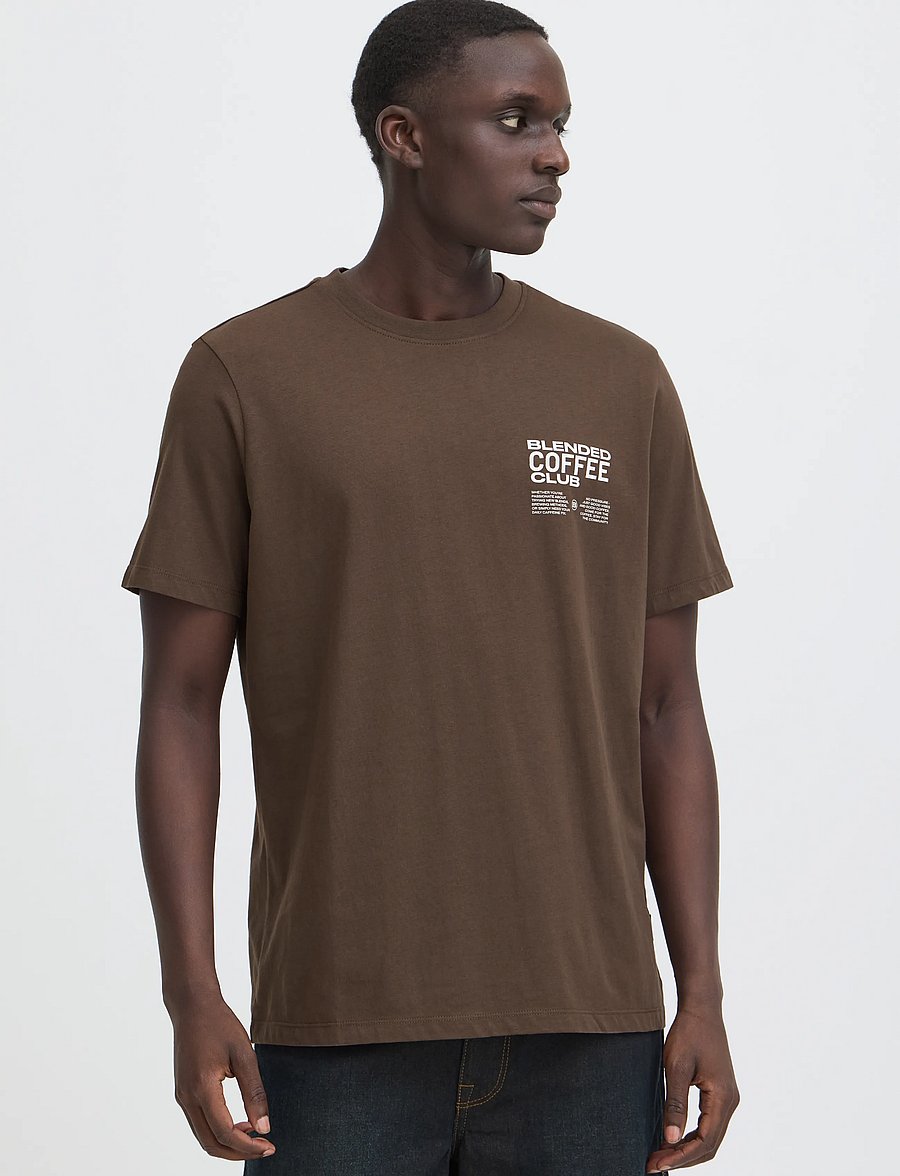 Blend - BHKENZO S/S GRAPHIC TEE - kortærmede t-shirts - turkish coffee - 5