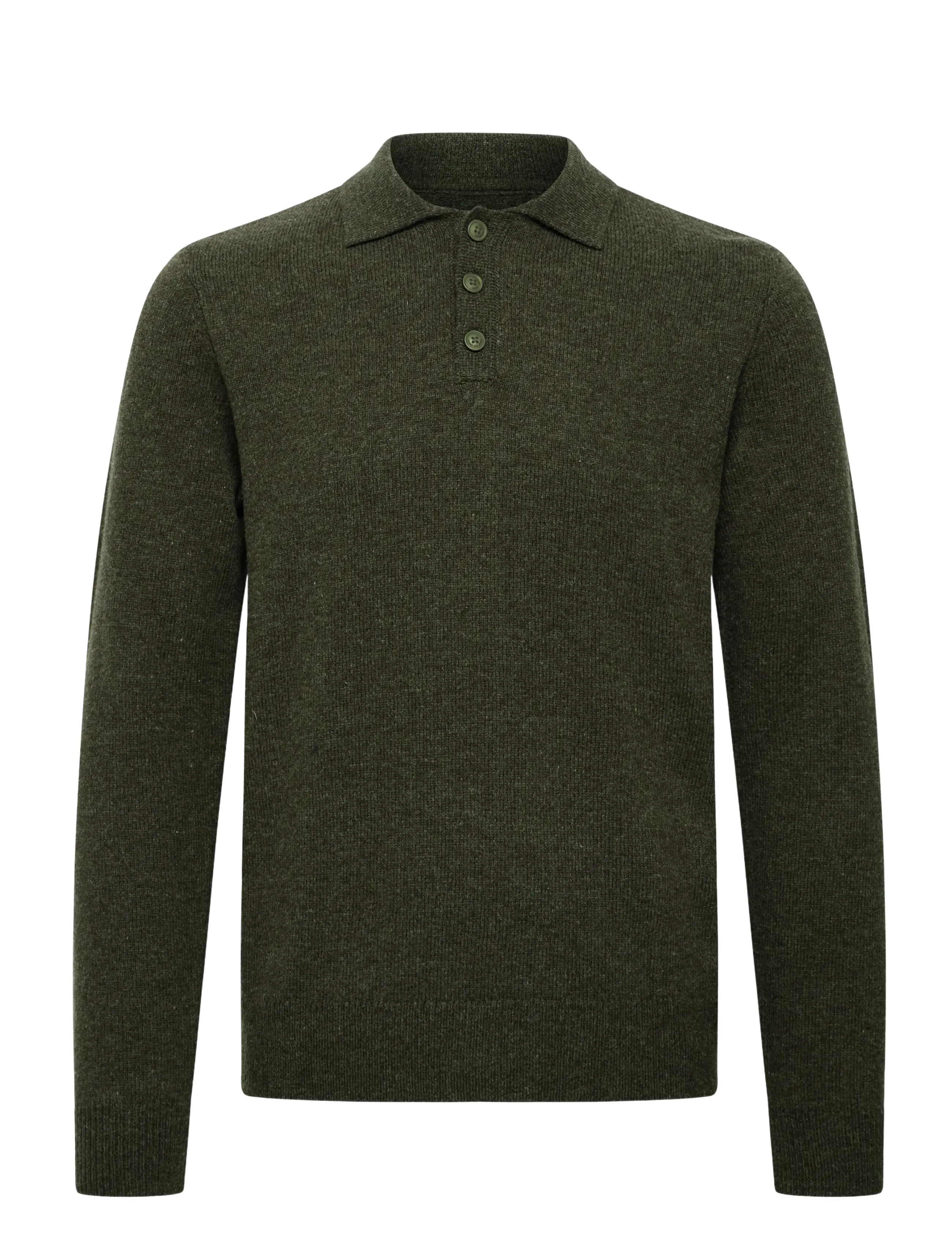 Blend BHBRANKO POLO KNIT - Riided - DEEP DEPTHS MELANGE / khaki/green