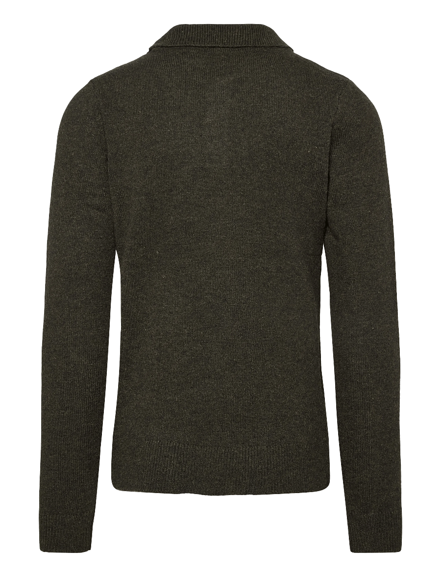 Blend - BHBRANKO POLO KNIT - langärmelige strick-polohemden - deep depths melange - 2